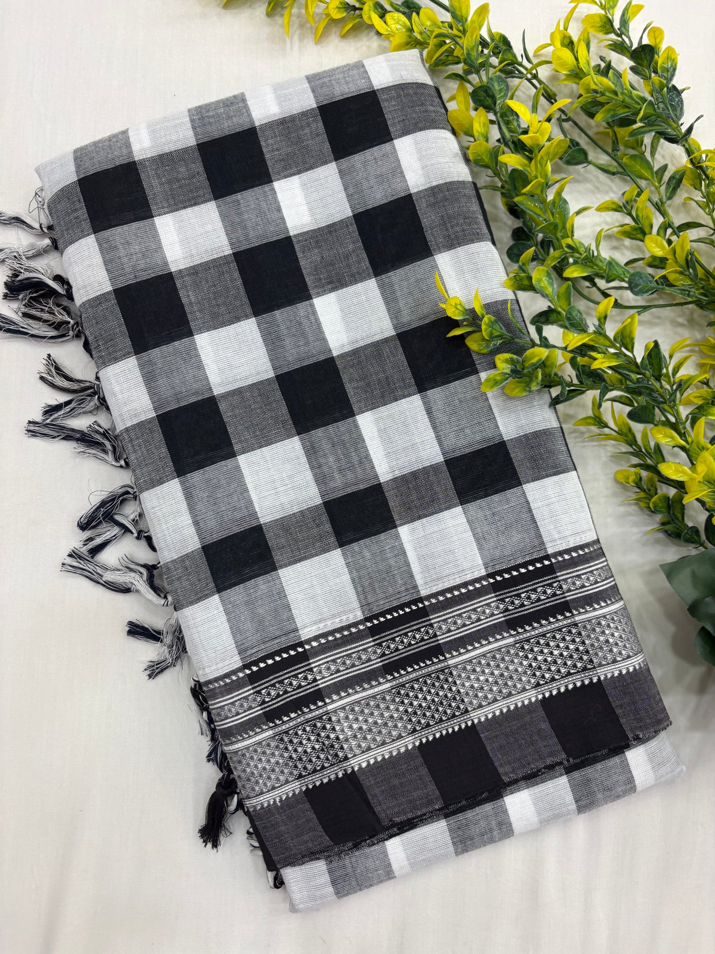Classic Chess Box Handloom Ilkal Saree