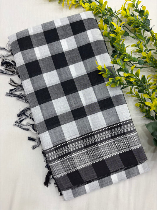 Classic Chess Box Handloom Ilkal Saree