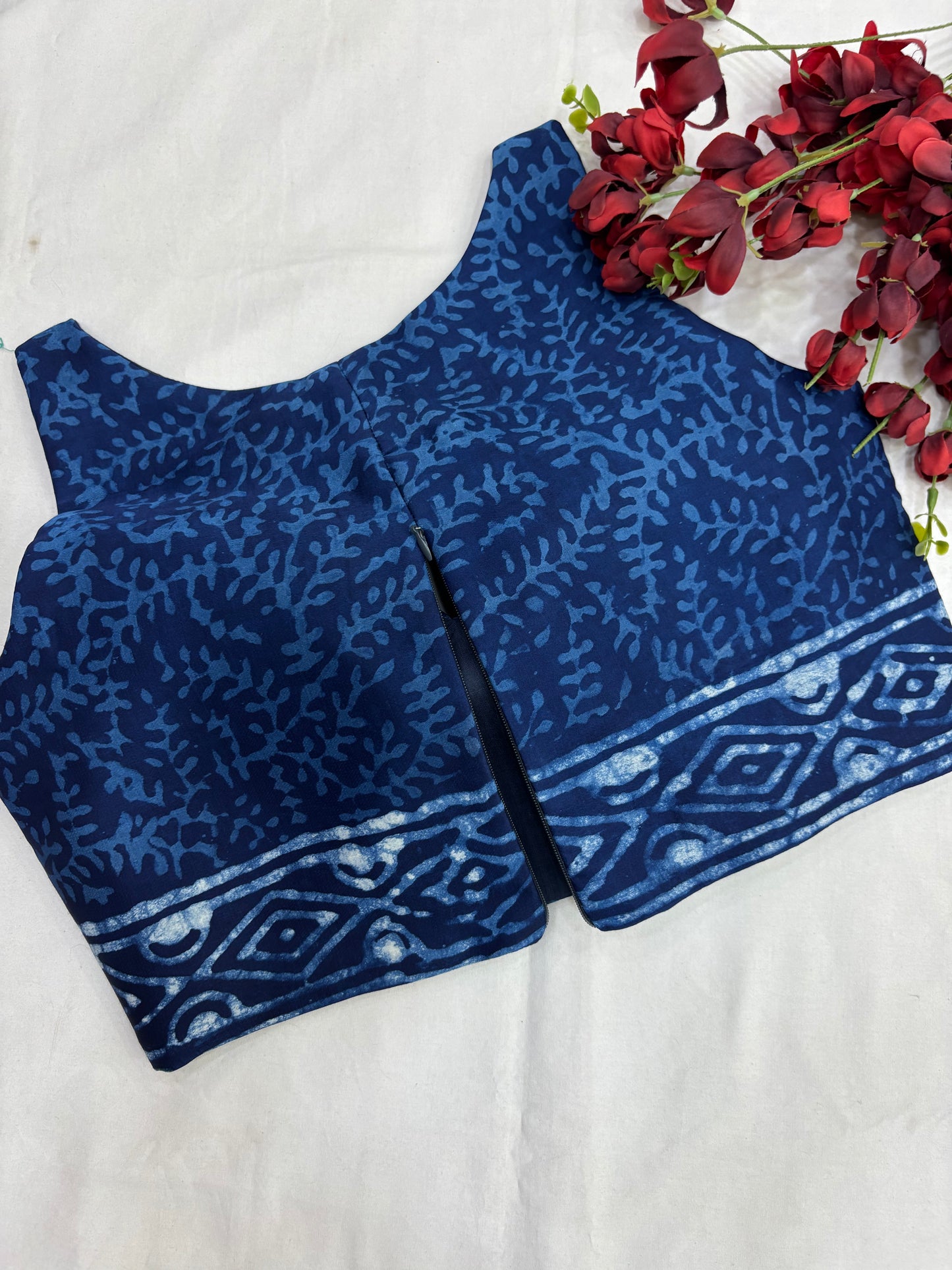 Neel Tara Indigo Saree Blouse Set