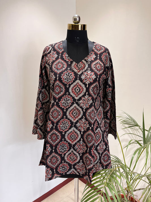Badami Black TLS Short Kurti