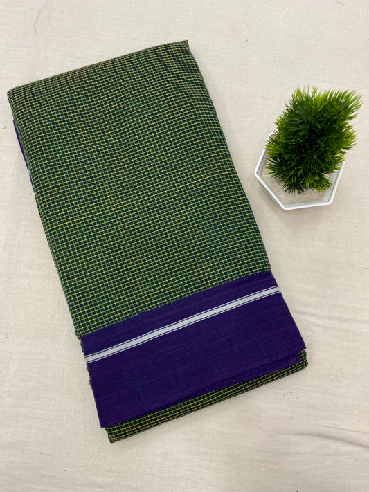 Green Blue Patteda Anchu Saree