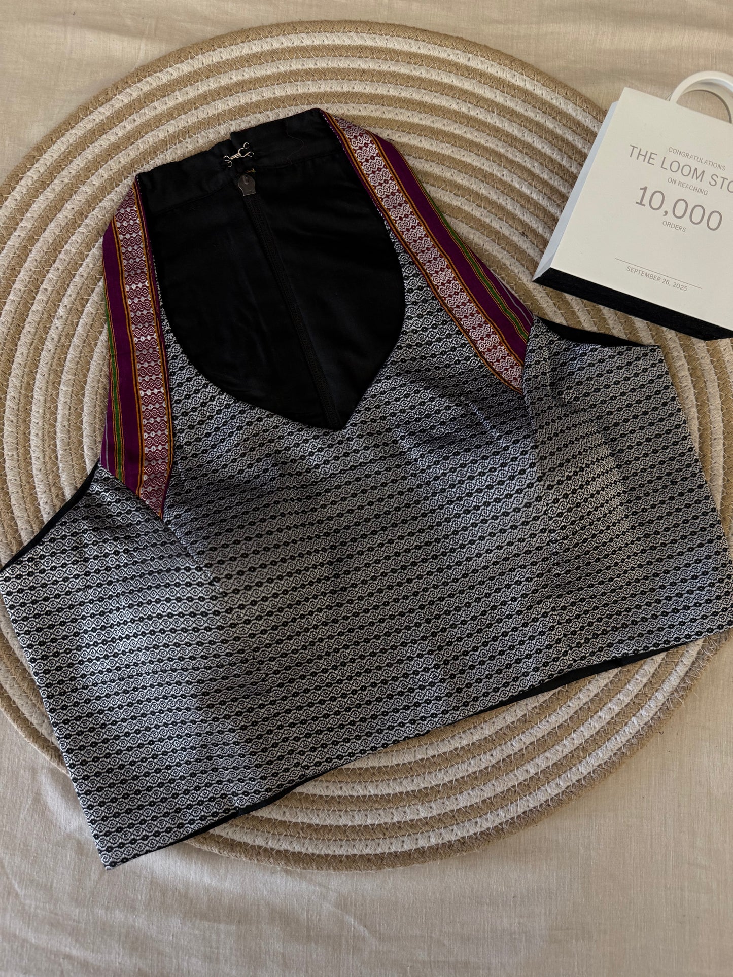 Khun Halter Neck Grey Blouse