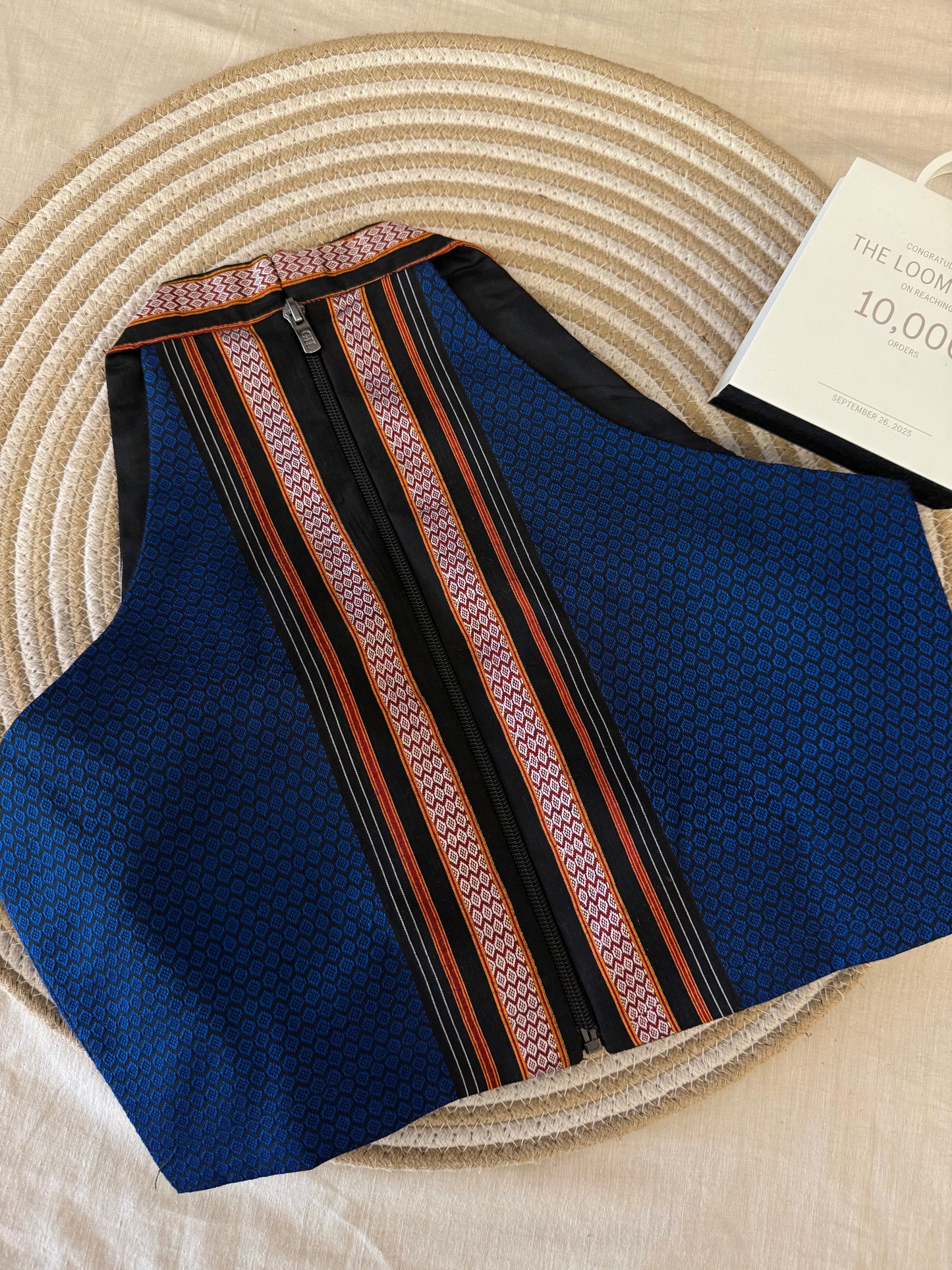 Khun Halter Neck Navy Blue Blouse