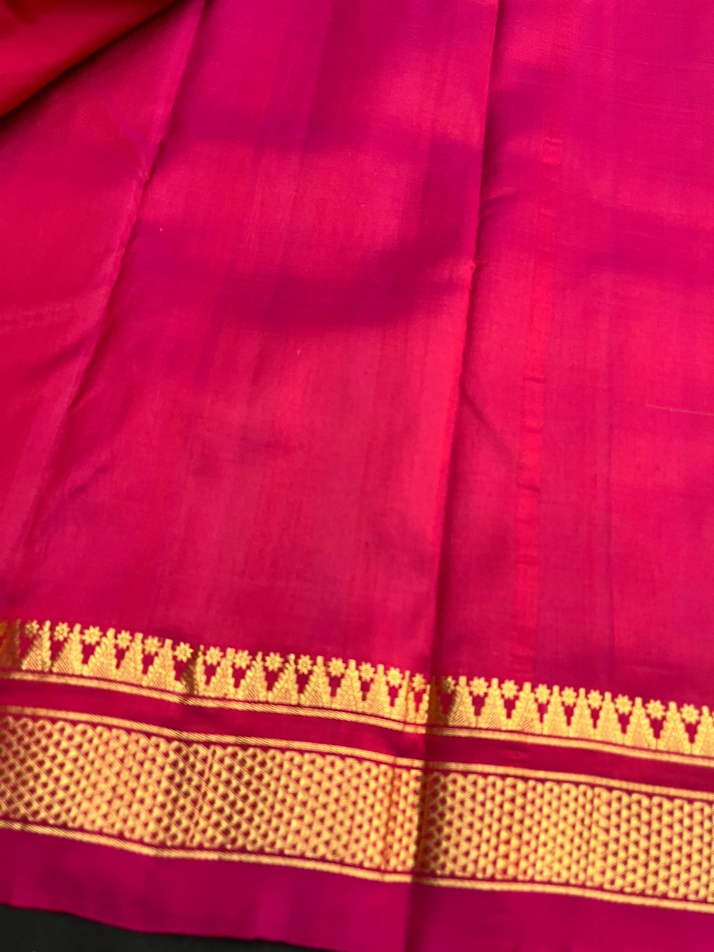 Ananda Hot Pink Pochampally Ilkal Silk Saree