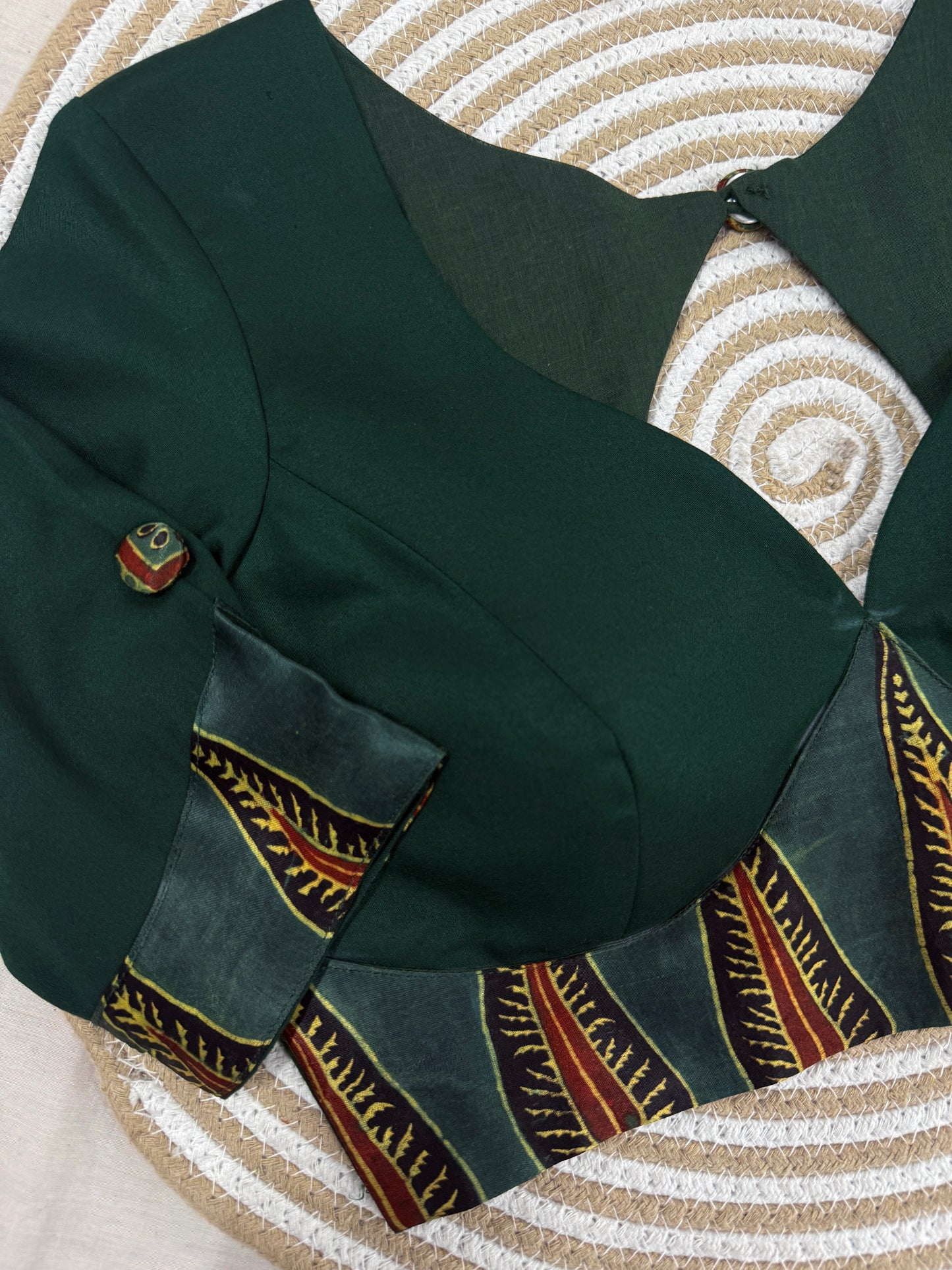 Hariyali Elbow Sleeves Blouse
