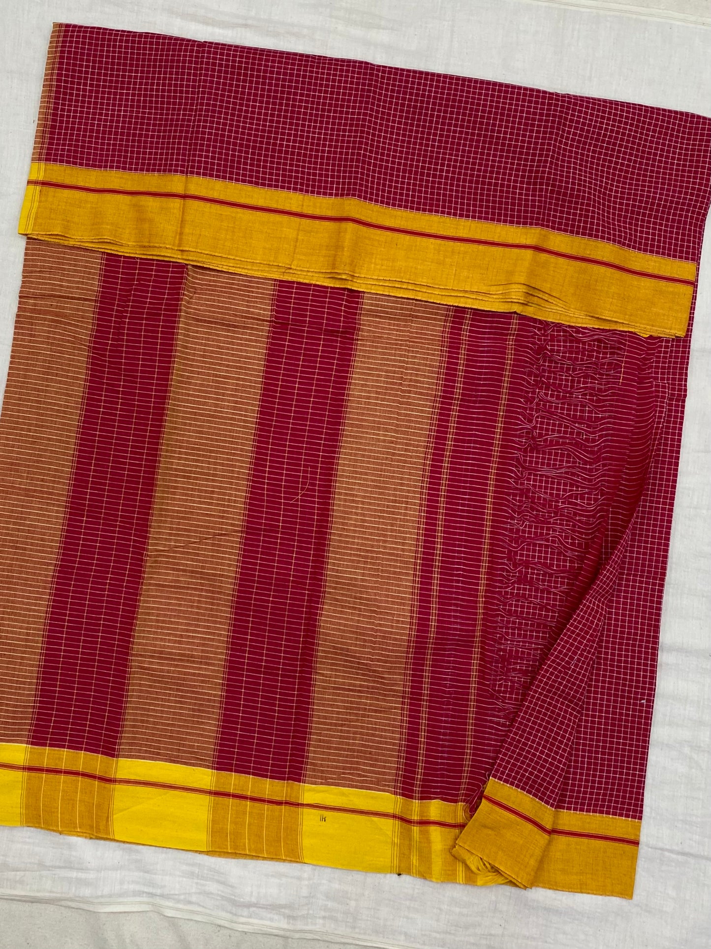 Gajri Yellow Patteda Anchu Saree