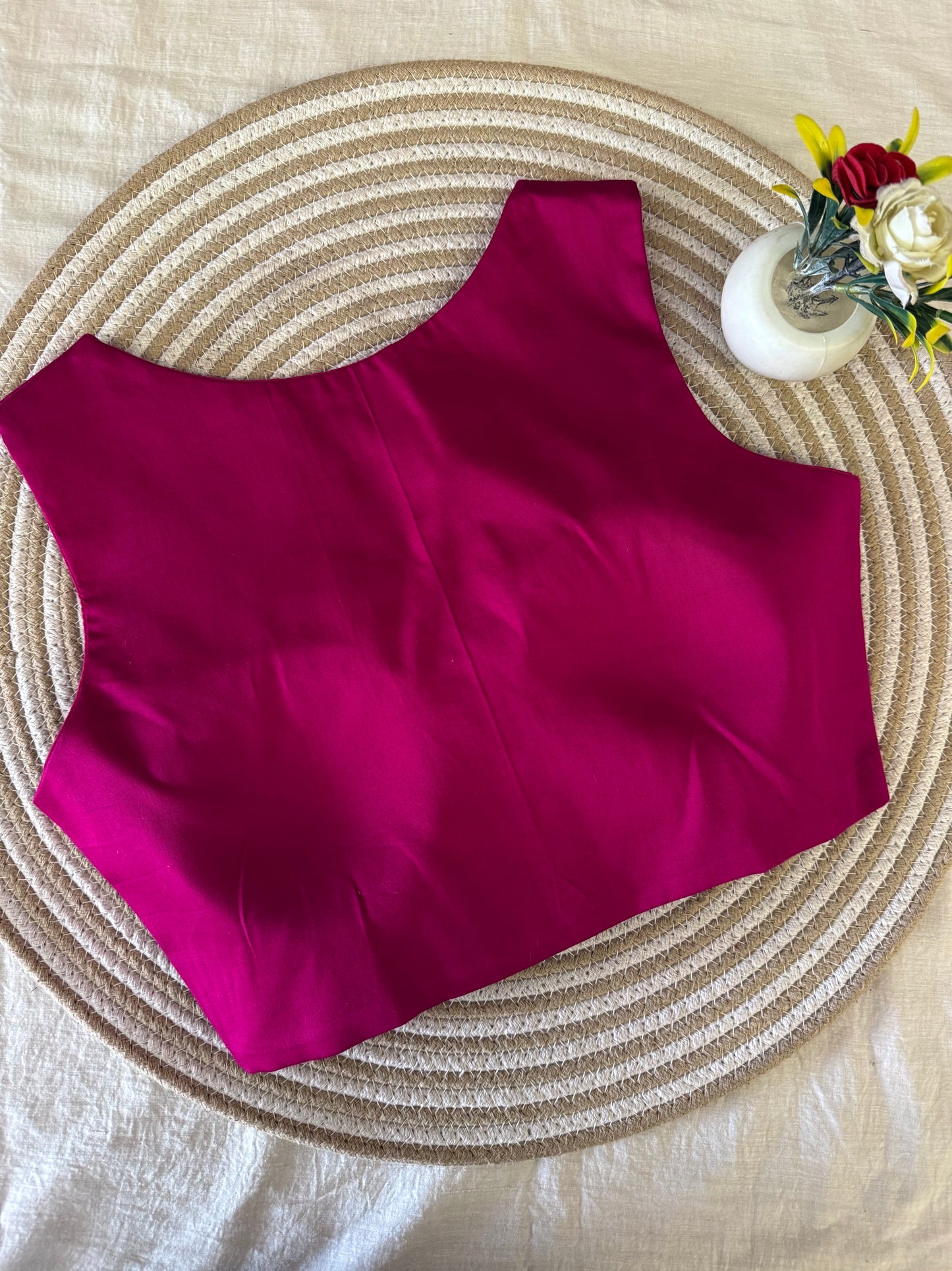 Pink Formal Sleeveless Blouse