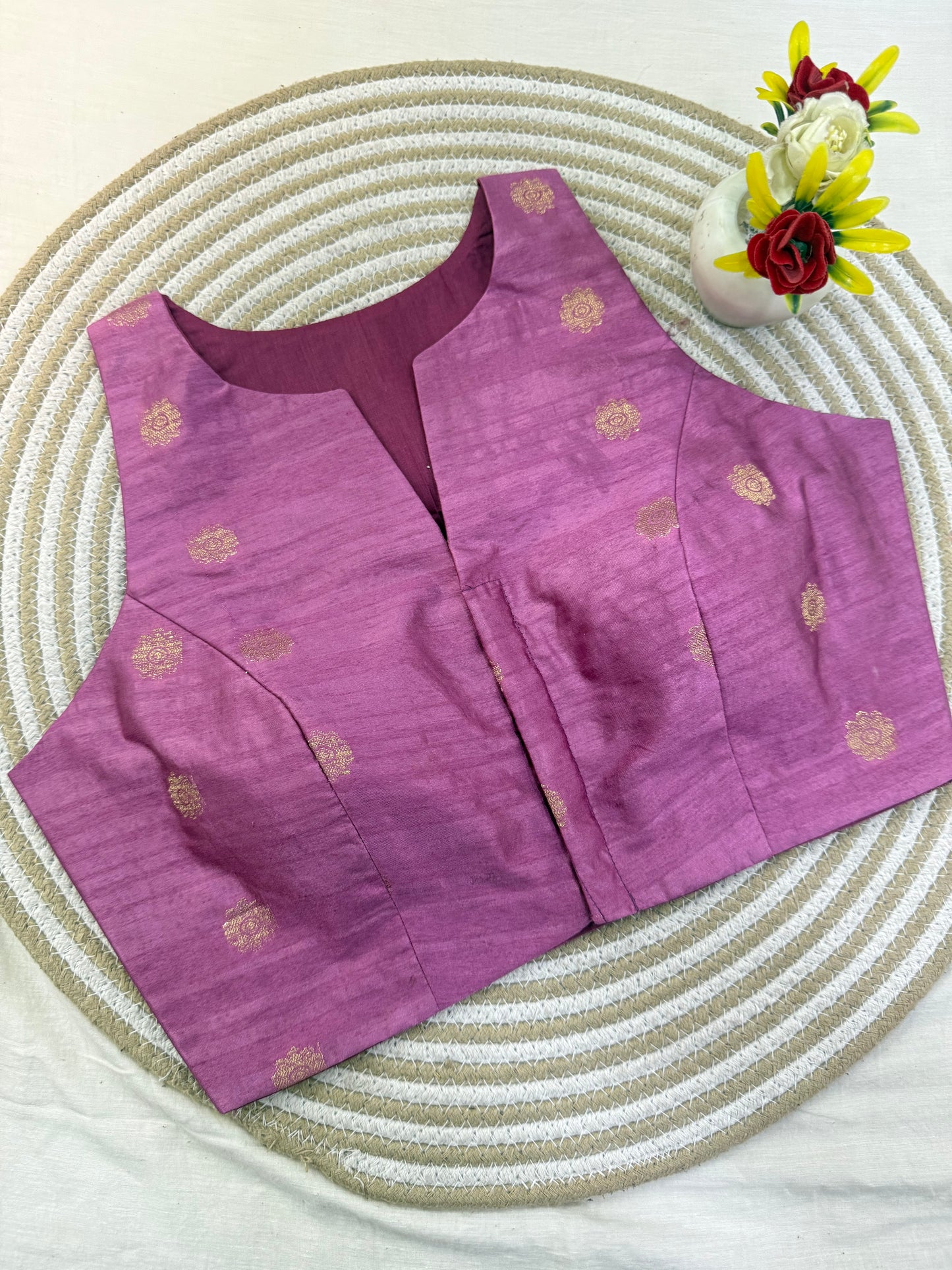 Lavender Taffeta Racer Back Blouse