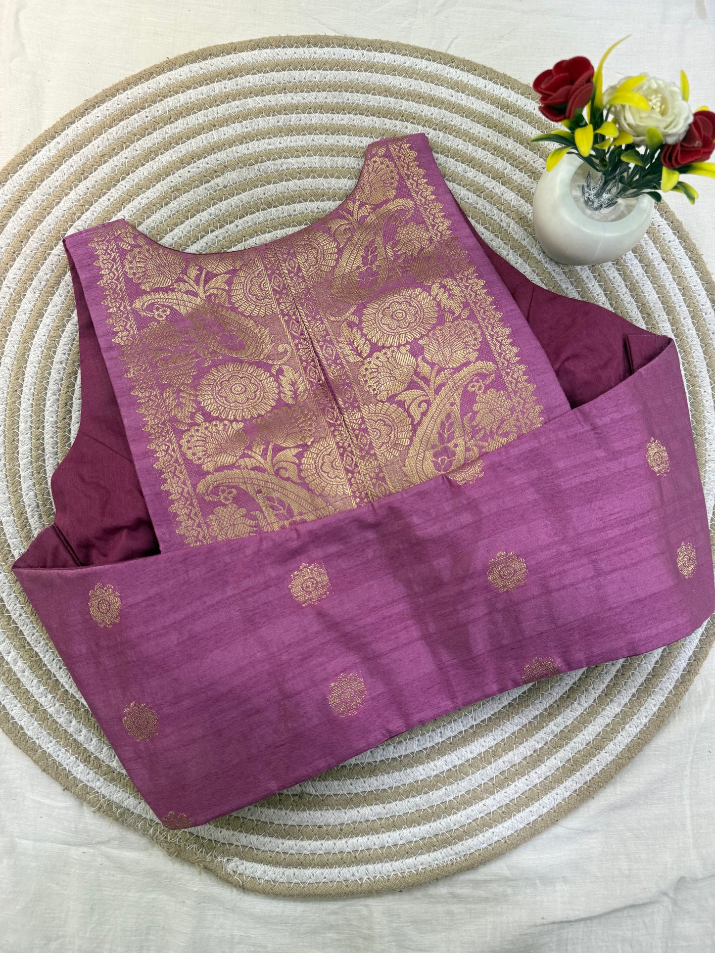 Lavender Taffeta Racer Back Blouse