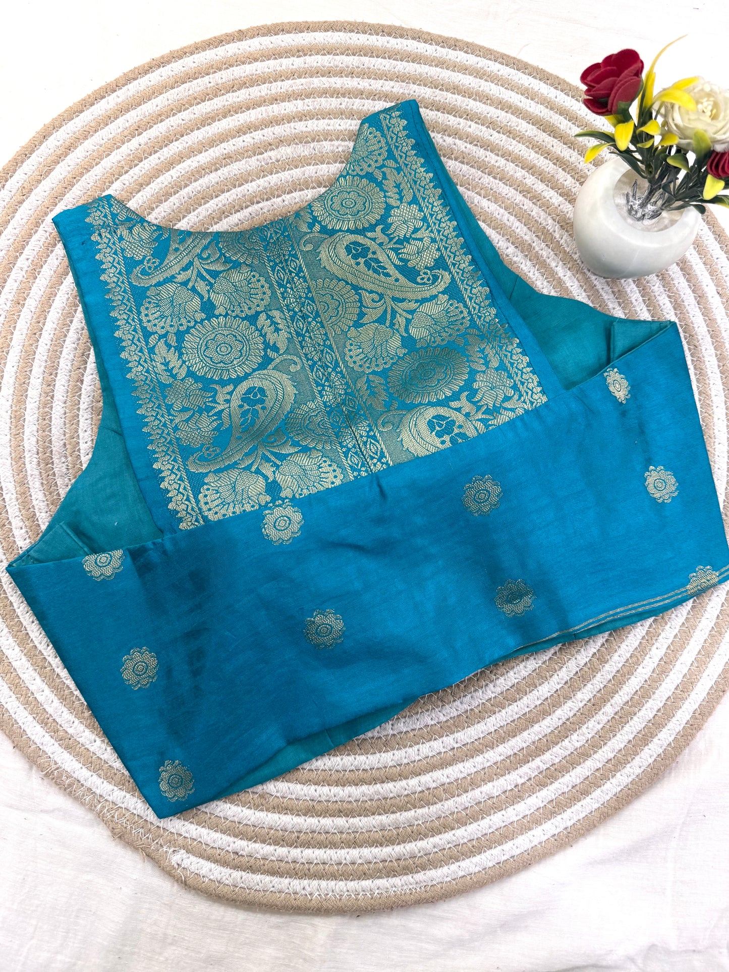 Chintamani Taffeta Racer Back Blouse
