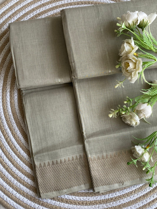 Silver Border Mangalgiri Cotton Saree 07