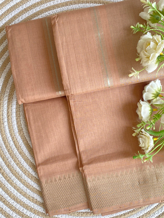 Silver Border Mangalgiri Cotton Saree 17