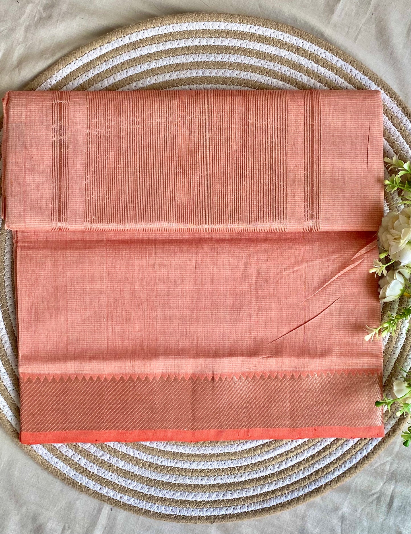 Silver Border Mangalgiri Cotton Saree 16