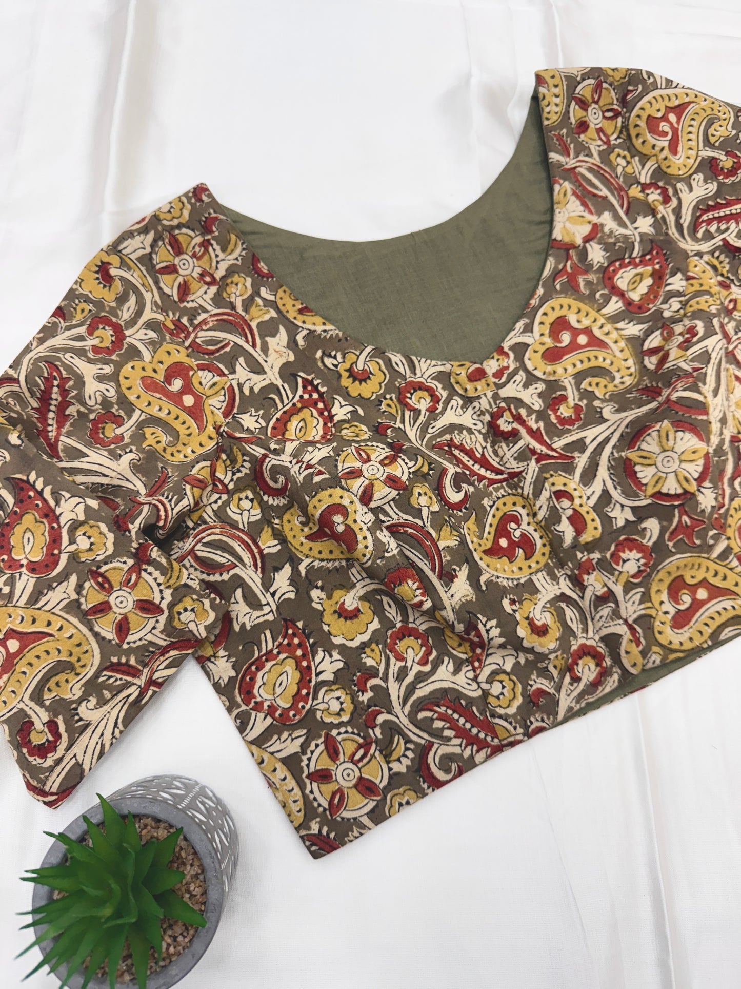 Vanya Kalamkari Elbow Blouse