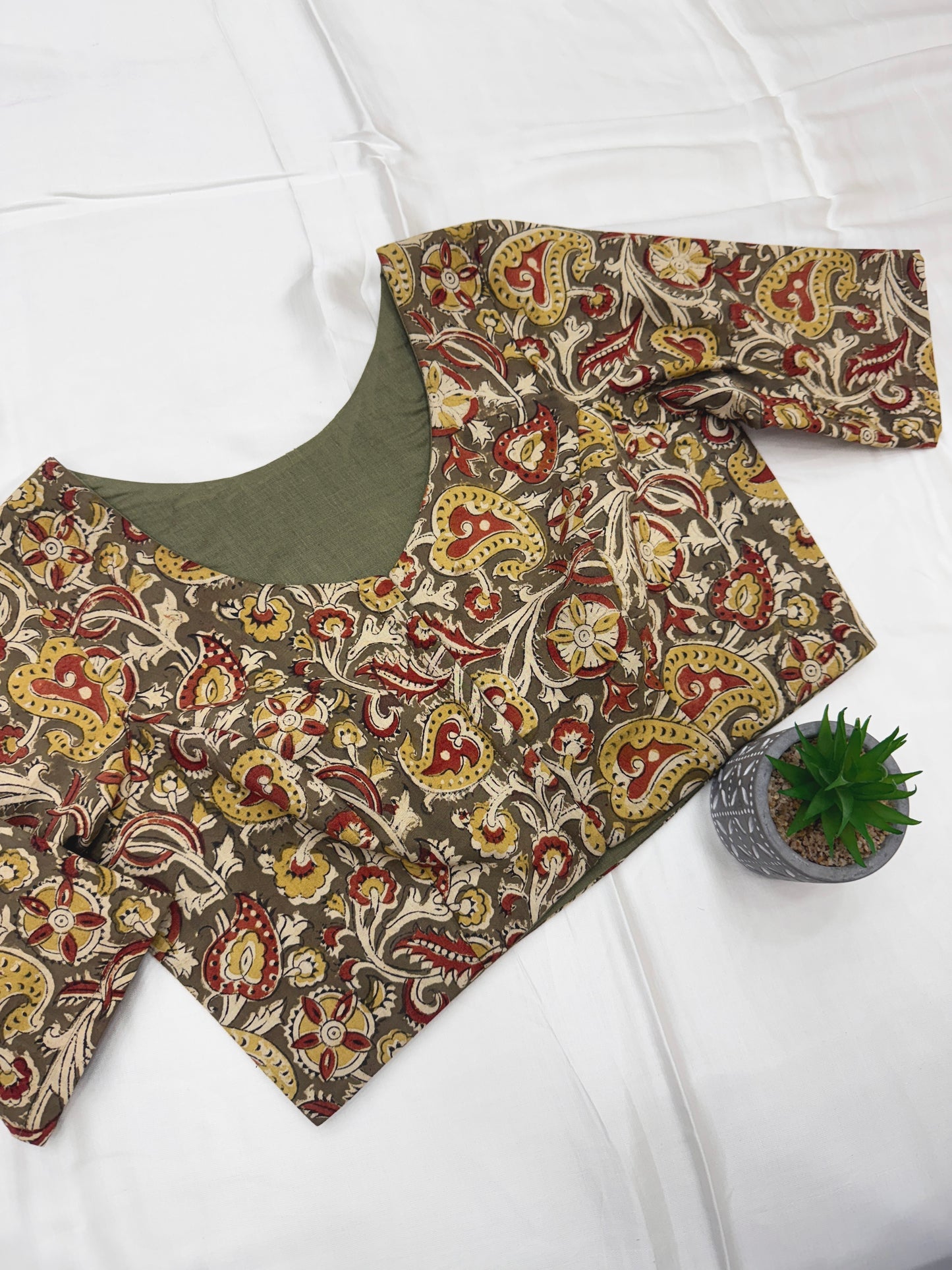 Vanya Kalamkari Elbow Blouse