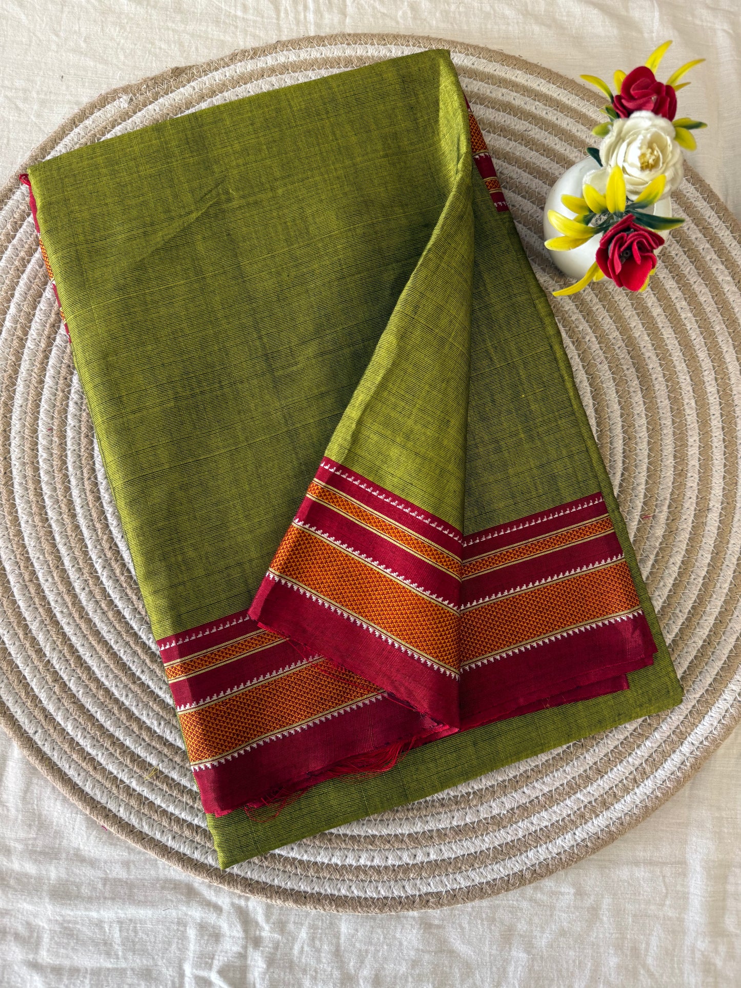 Vintage Sneha Red Ilkal Handloom Saree