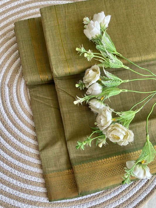 Nizam Golden Border Mangalgiri Saree 13