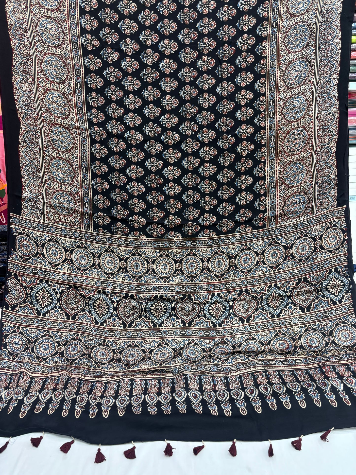 Kaal Tara Ajrakh Modal Silk Saree (Pre Order - Dispatch Starts 25th June 2026)