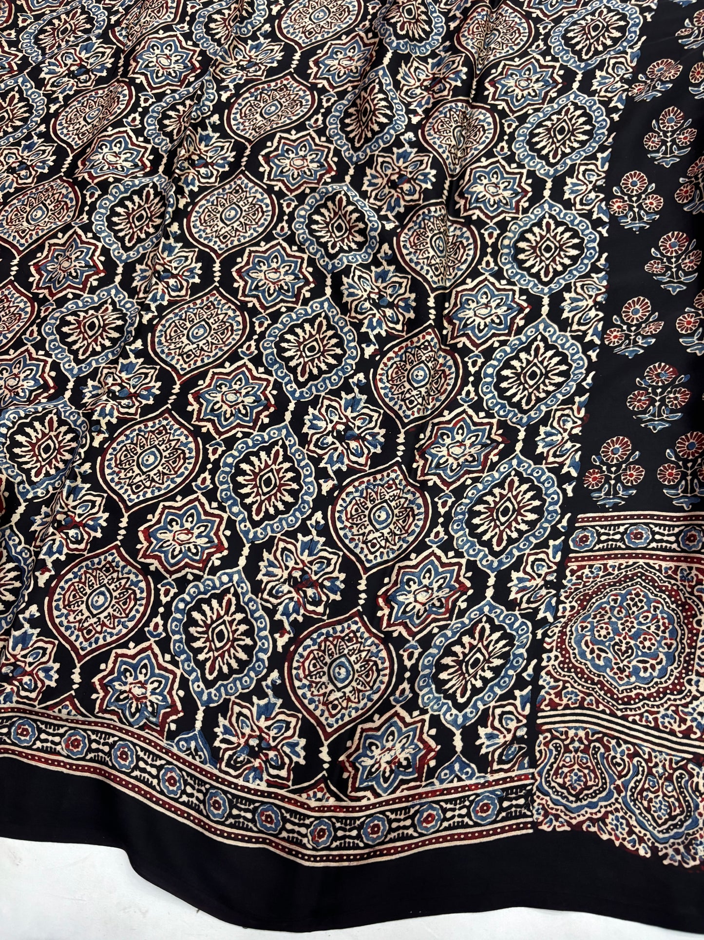 Kaal Tara Ajrakh Modal Silk Saree (Pre Order - Dispatch Starts 25th June 2026)