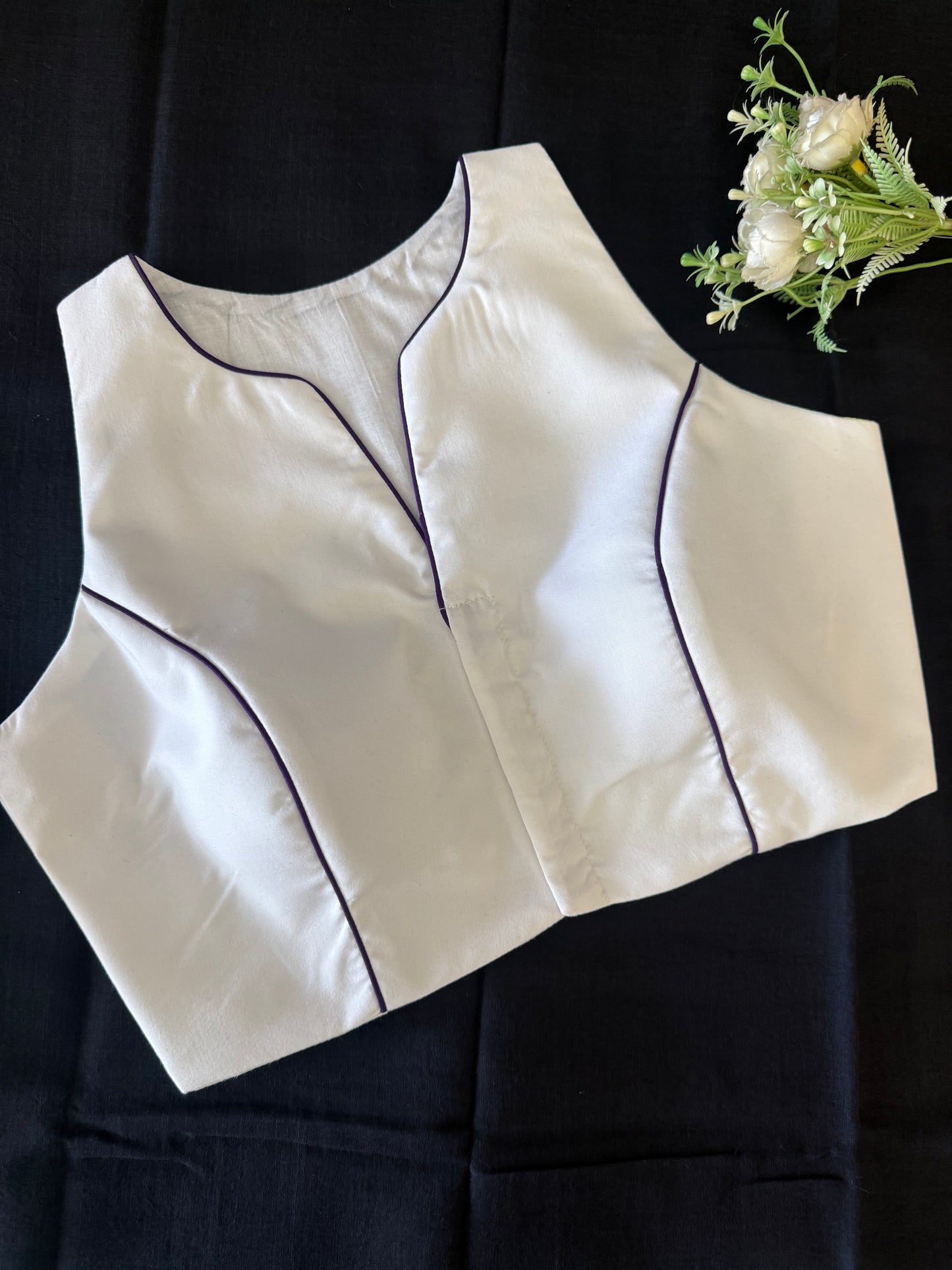 Purple White Racer Back Blouse (Dispatch Starts 10th Sept 2026)