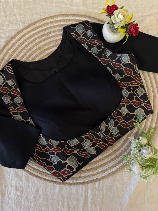 Roohani Koti Ajrakh Blouse (Dispatch time 3 Days)