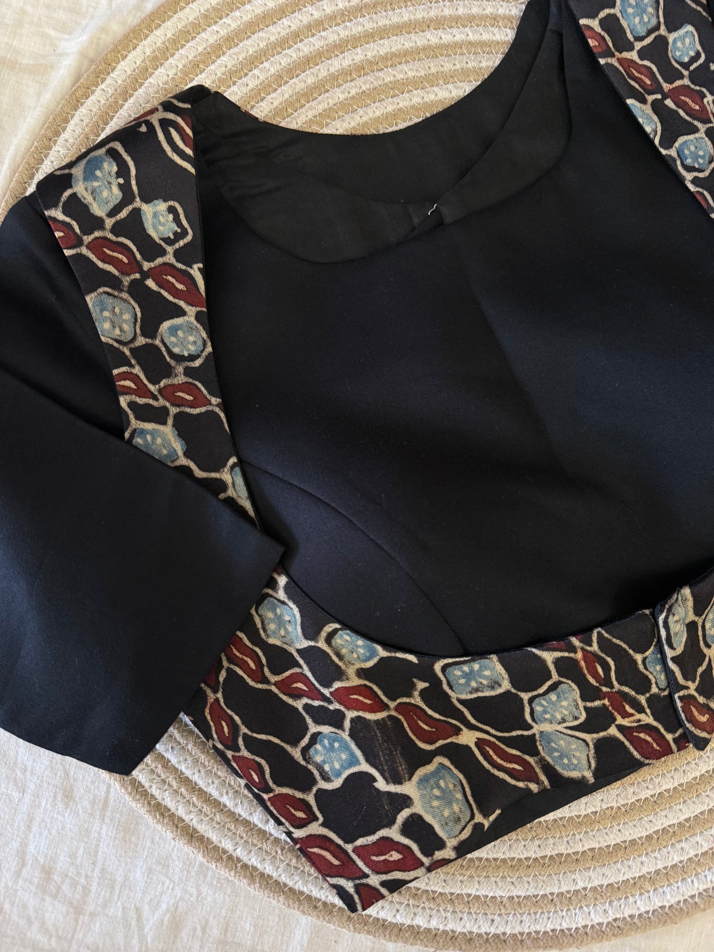 Roohani Koti Ajrakh Blouse (Dispatch time 3 Days)