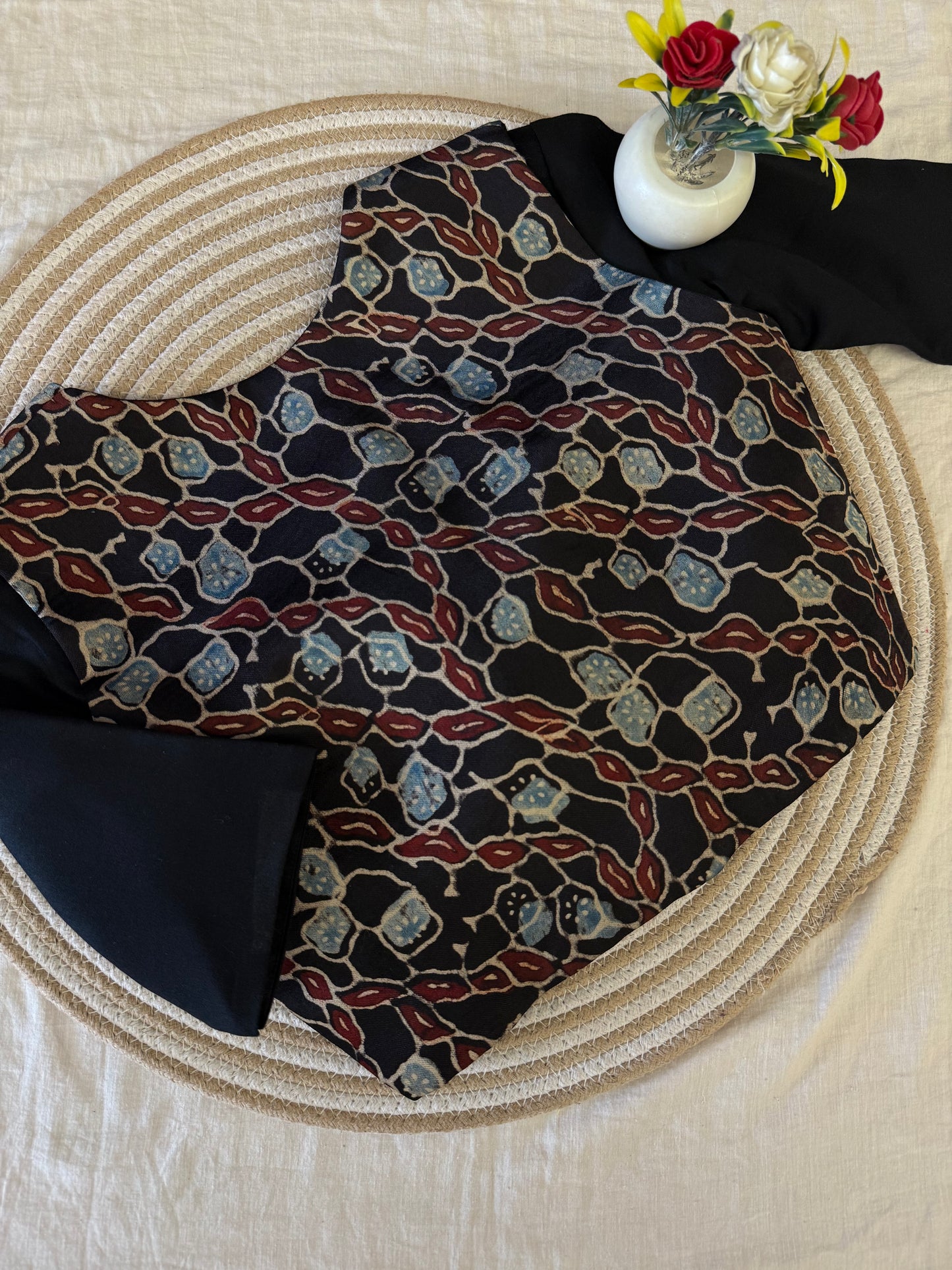 Roohani Koti Ajrakh Blouse (Dispatch time 3 Days)