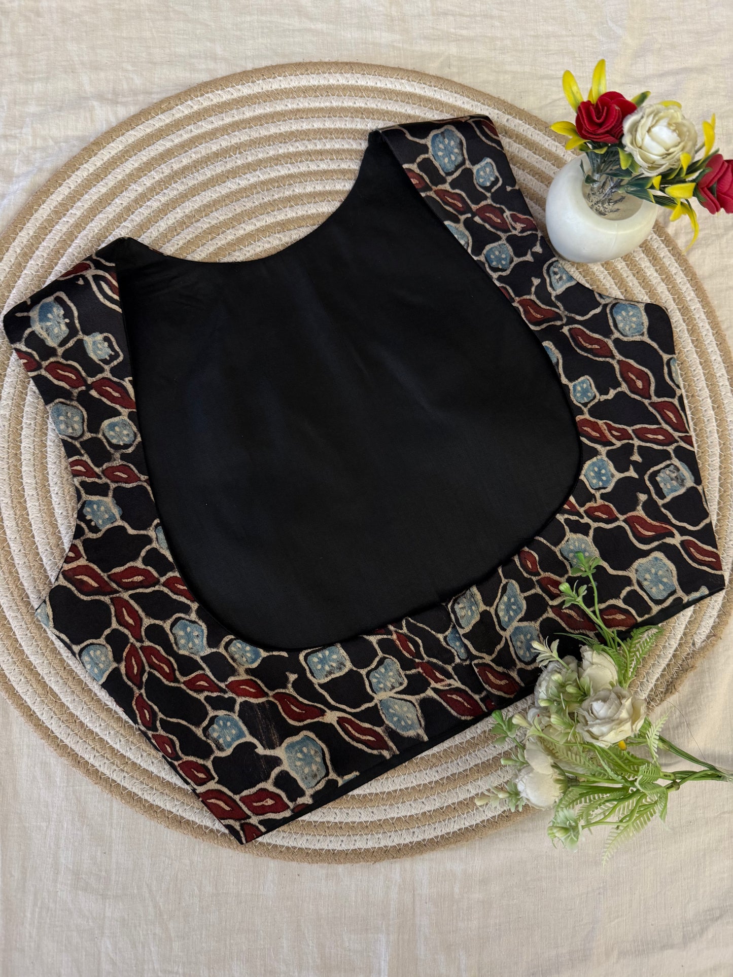 Roohani Koti Ajrakh Blouse (Dispatch time 3 Days)