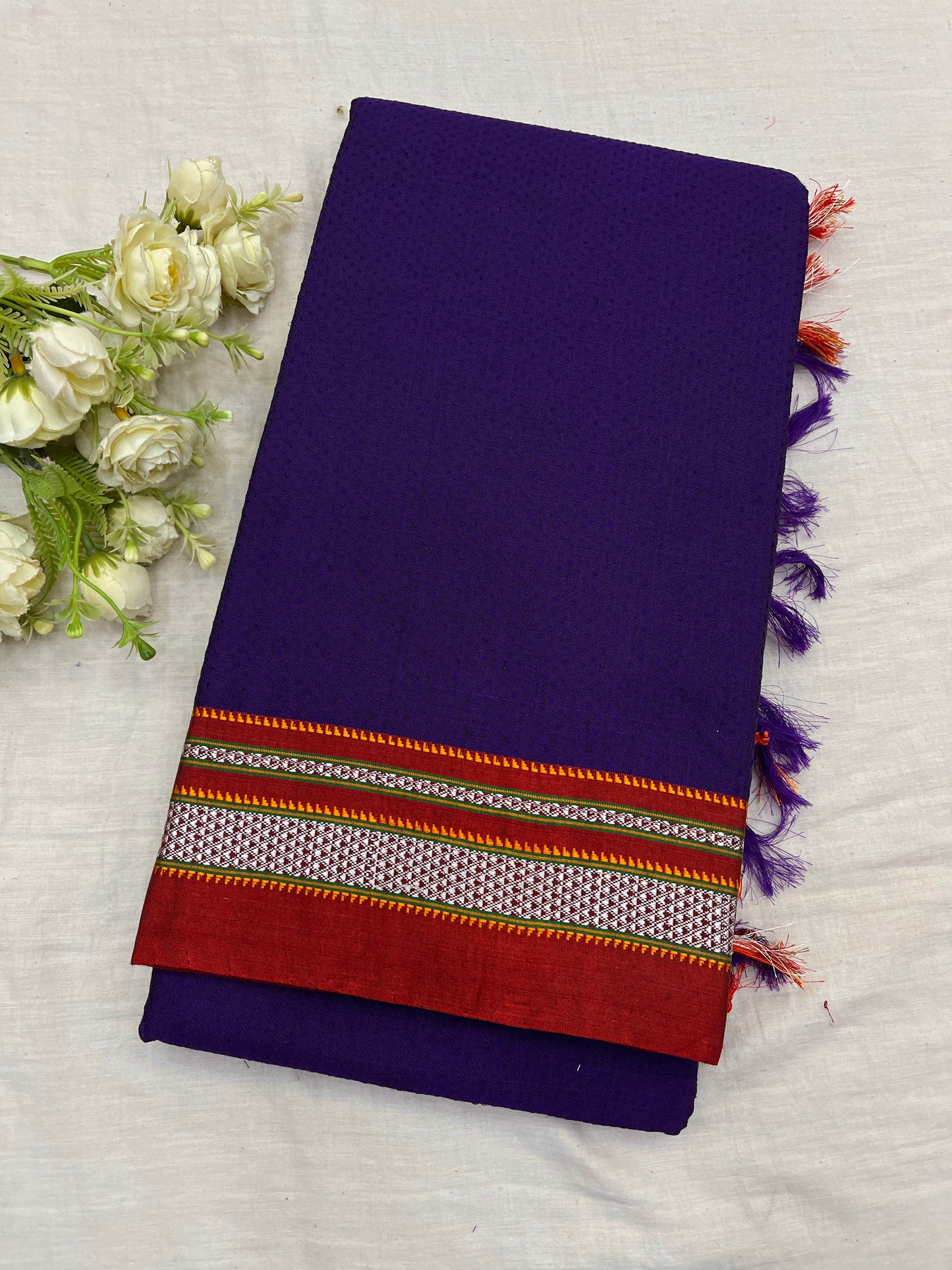 Ink Purple Maroon Khun Saree