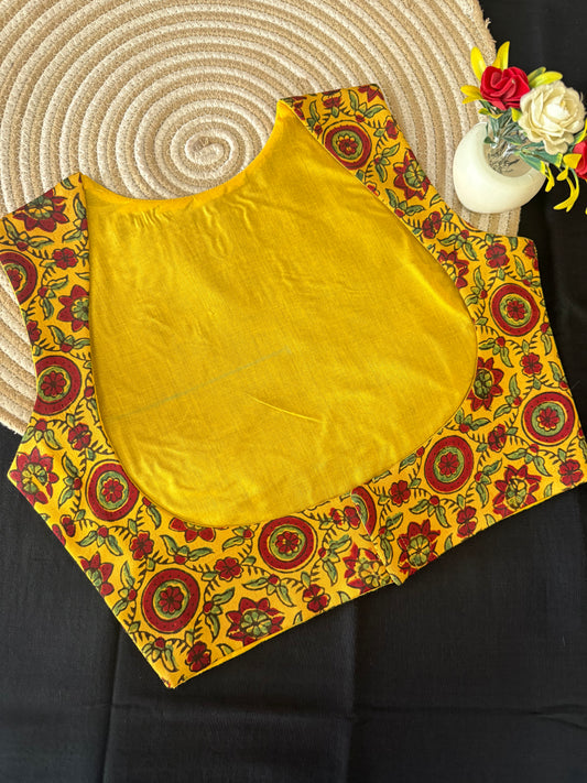 Yellow Ajrakh Modal Silk Koti