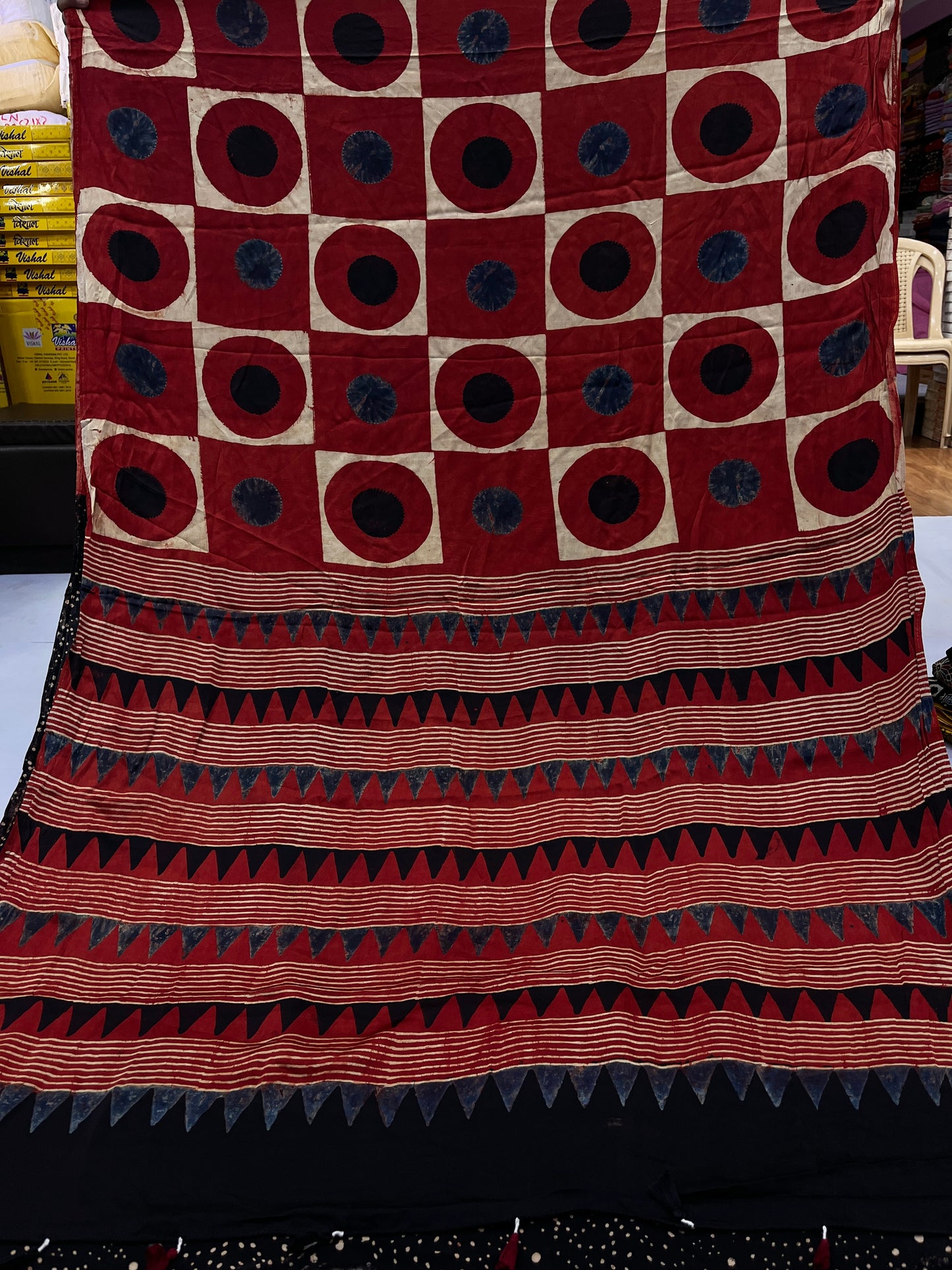 RangChakra Ajrakh Print Modal Silk Saree