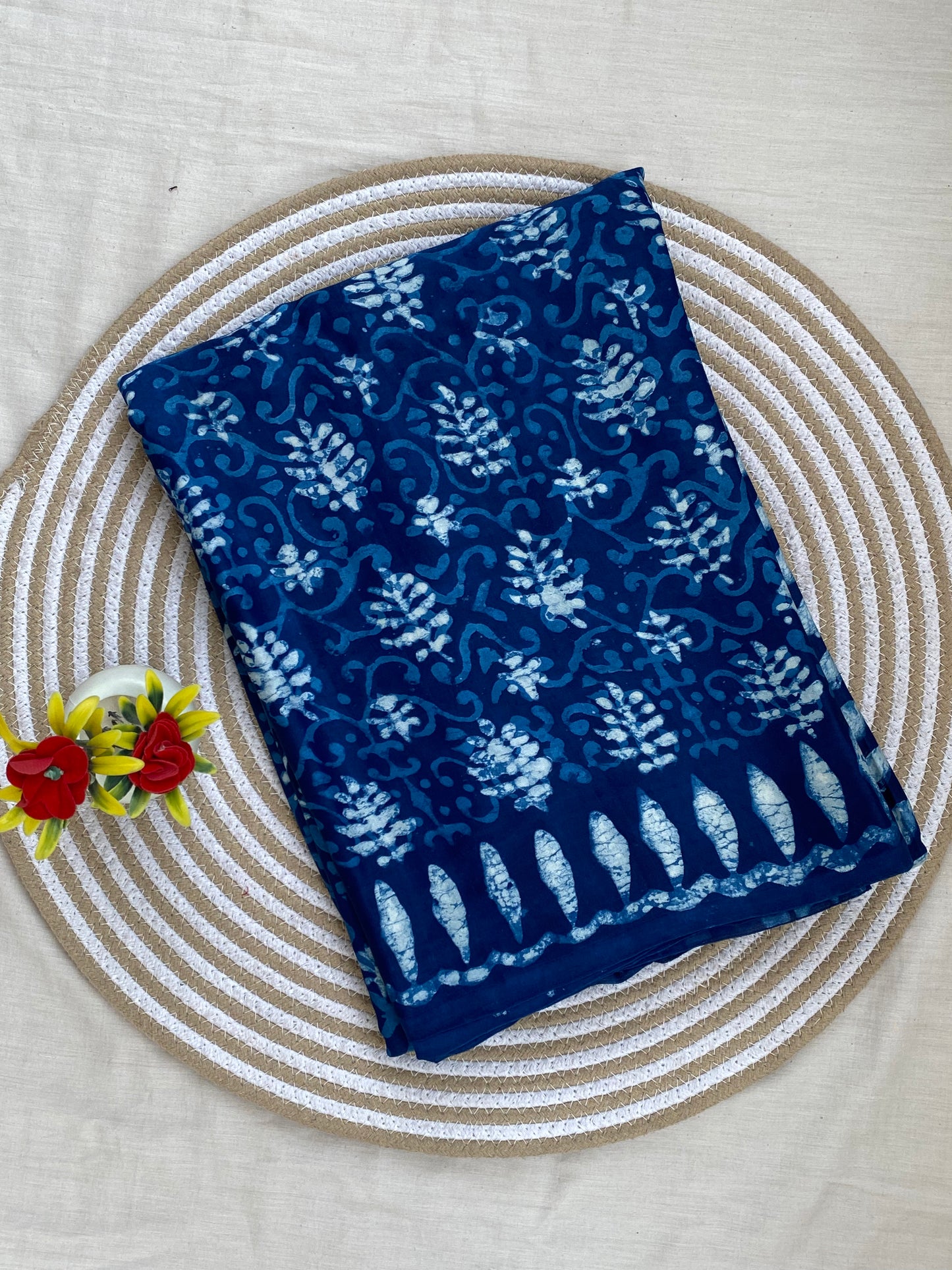 Indigo Modal Silk Saree 7