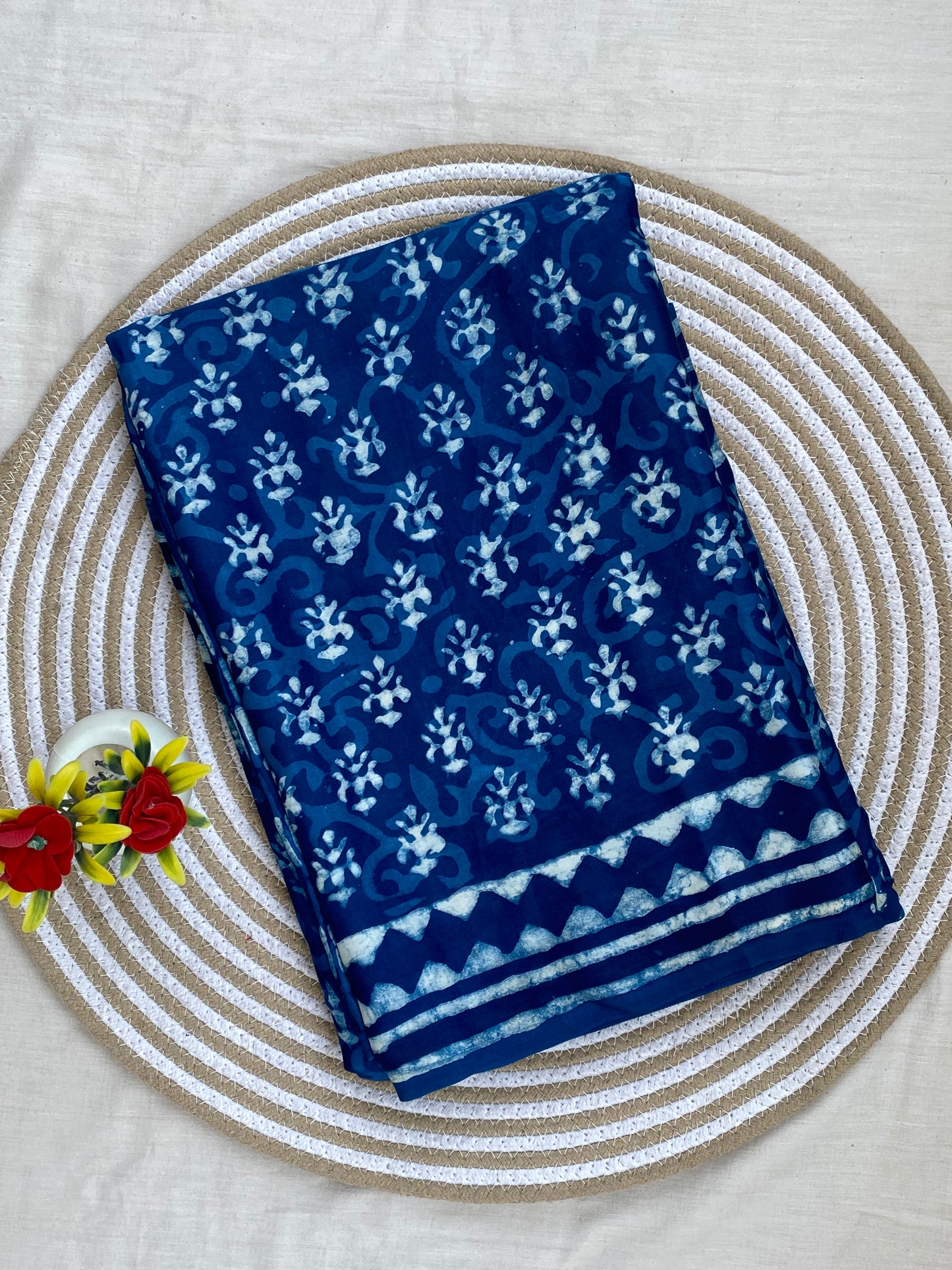 Indigo Modal Silk Saree 17