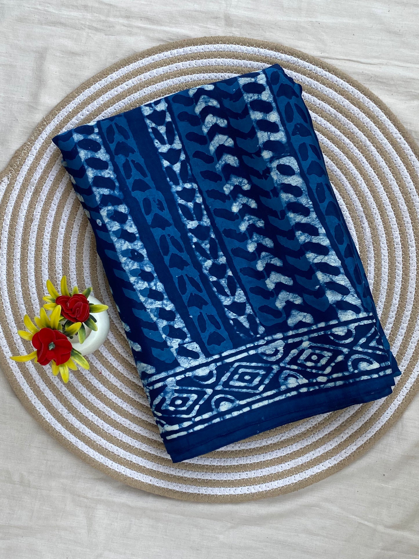 Indigo Modal Silk Saree 9