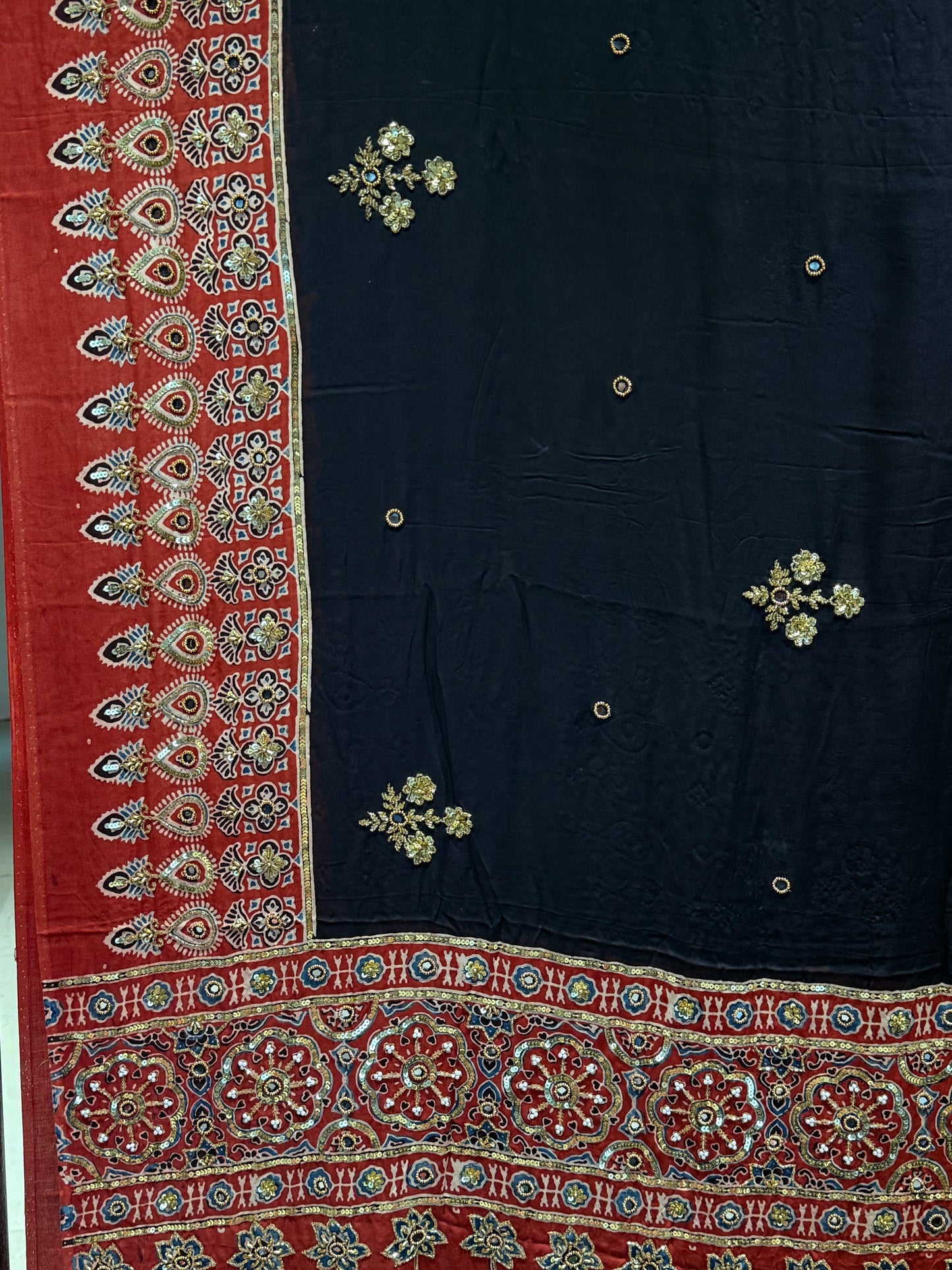 Rukmini Ajrakh Handwork Saree (Dispatch Start: 15th October, 2026)