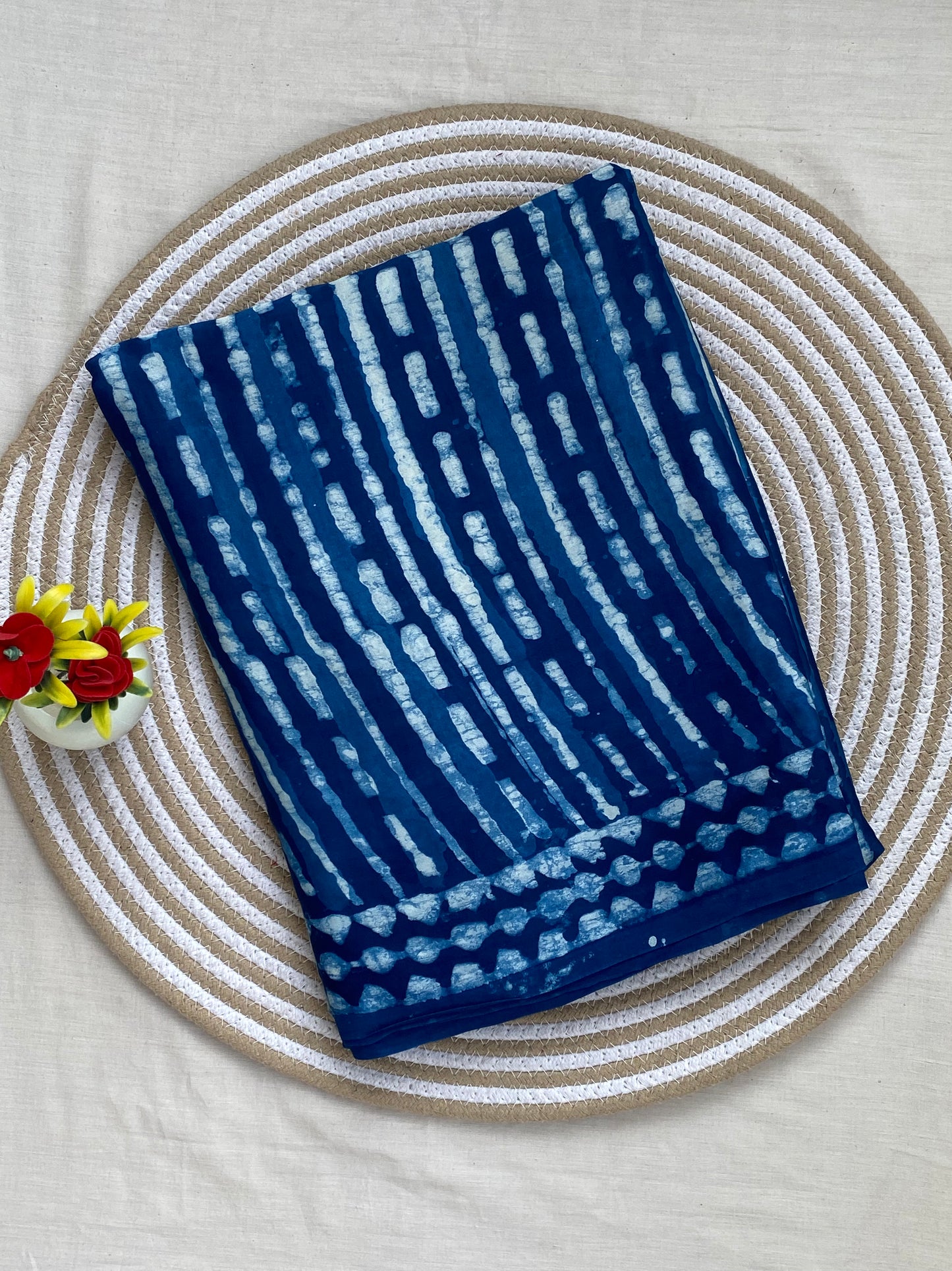 Indigo Modal Silk Saree 8