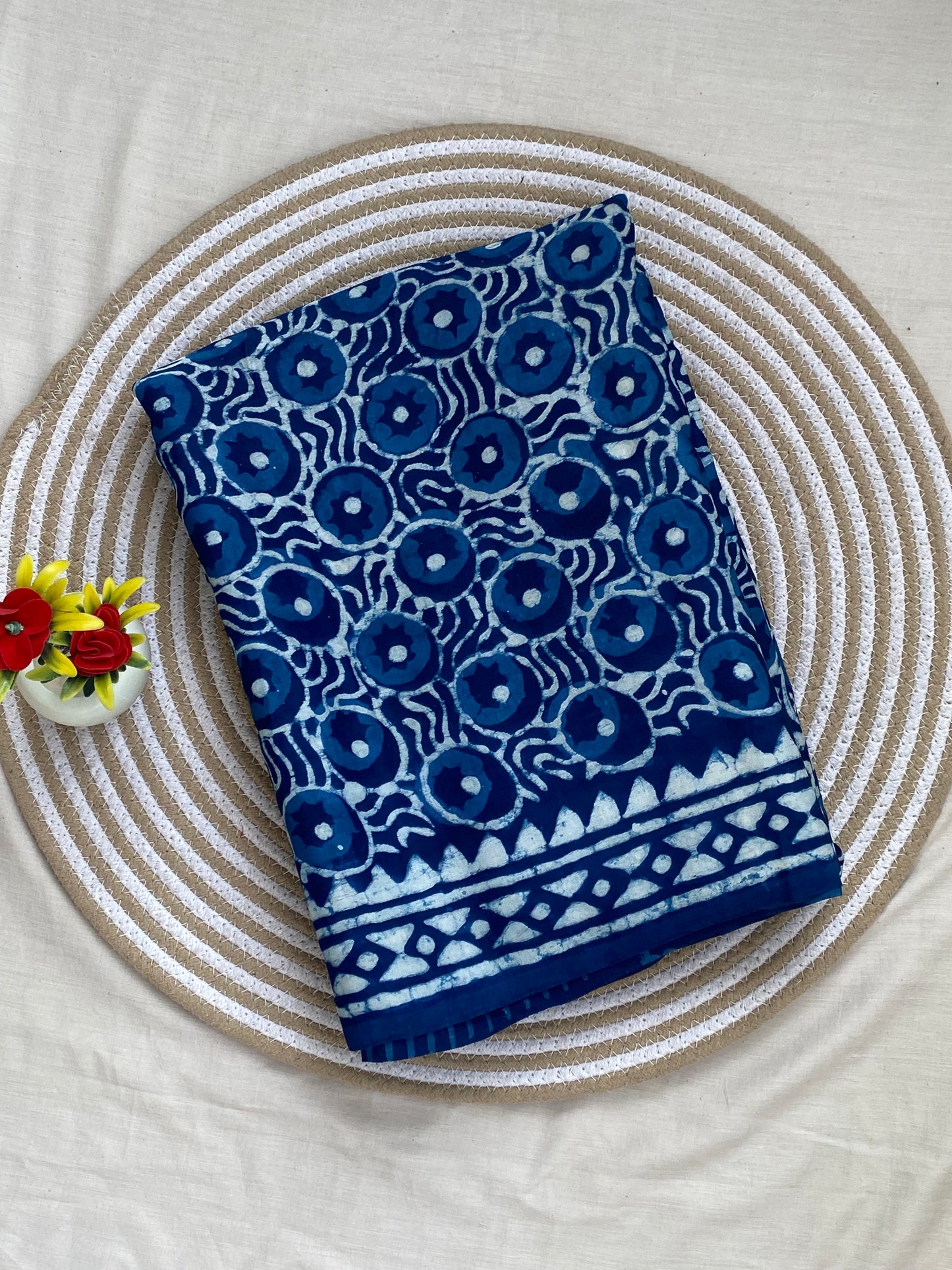 Indigo Modal Silk Saree 2
