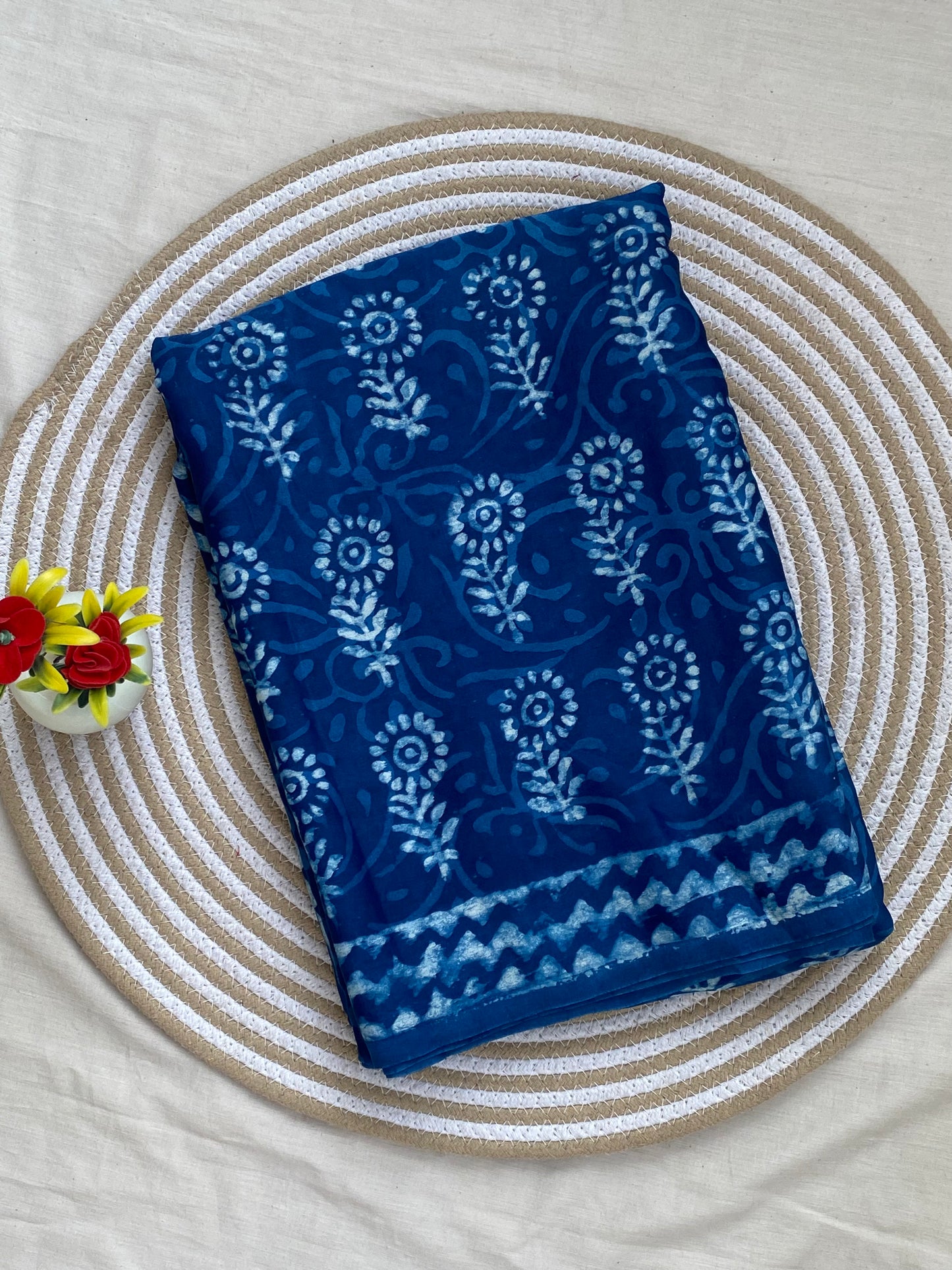 Indigo Modal Silk Saree 4