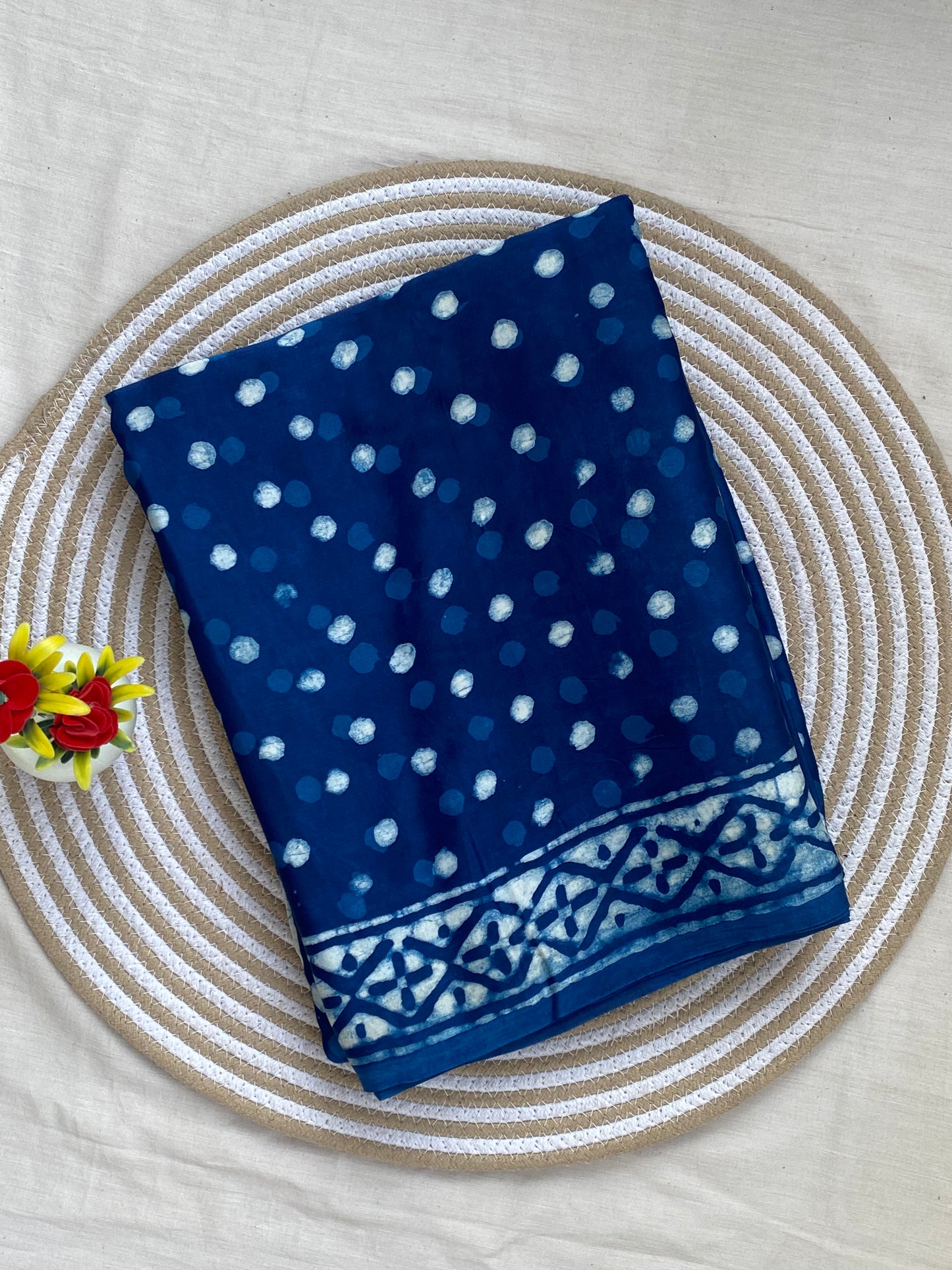 Indigo Modal Silk Saree 3