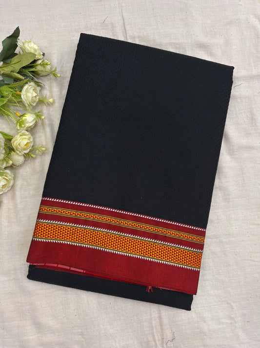 Black Maroon Khun Saree