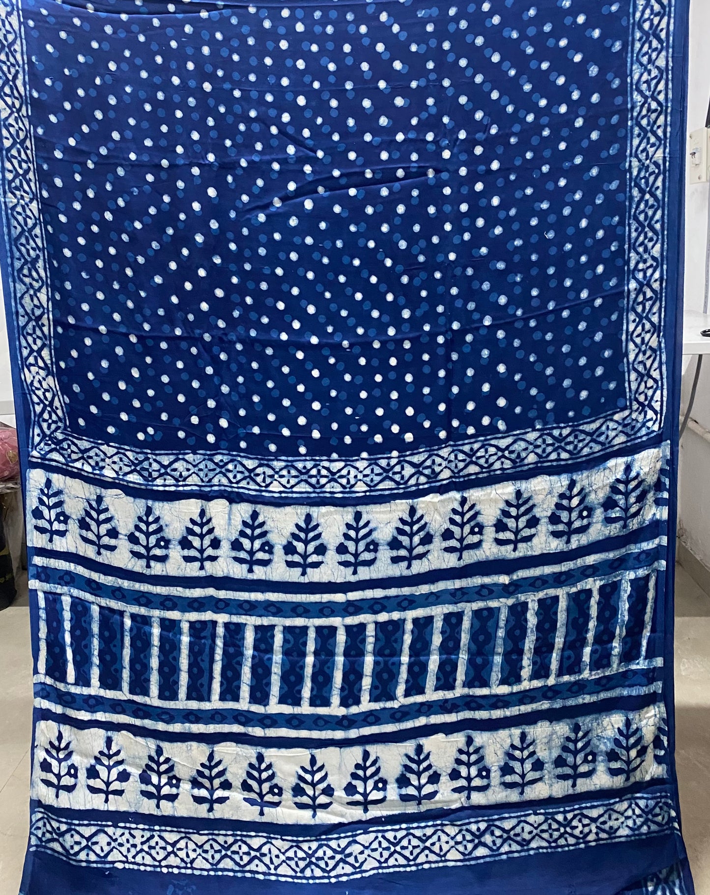 Indigo Modal Silk Saree 3
