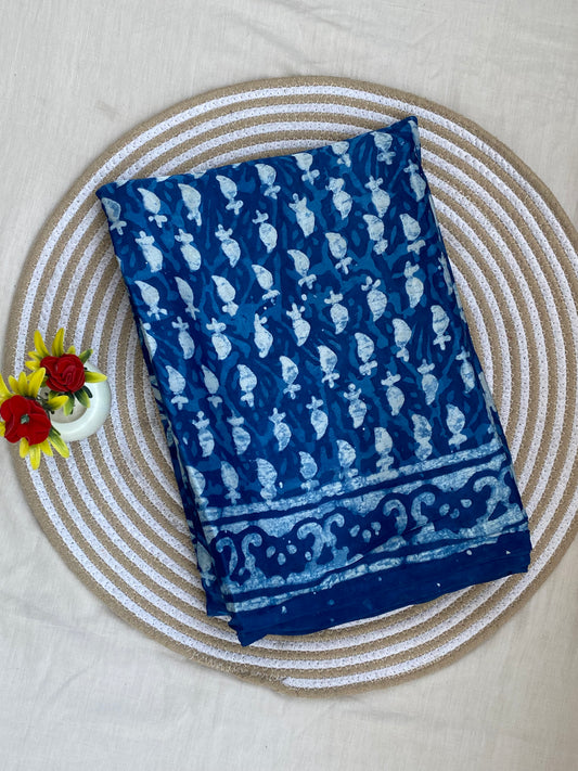 Indigo Modal Silk Saree 1