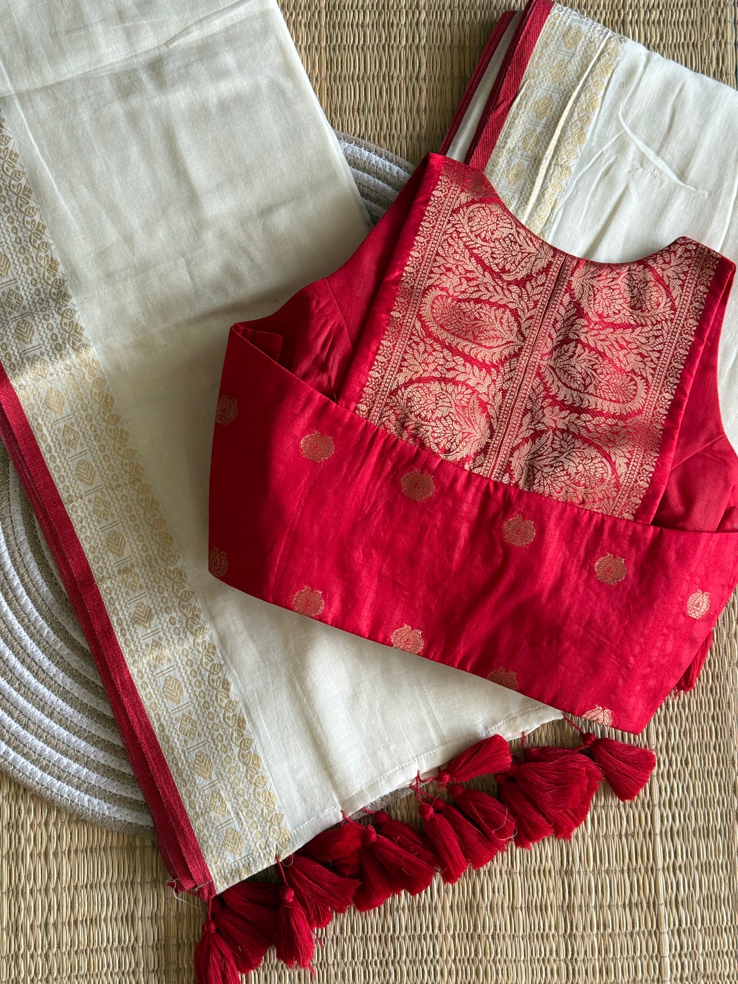 Avantika Taffeta Mulmul Saree Blouse Combo Set (Dispatch Start 30th Sept. 2026)