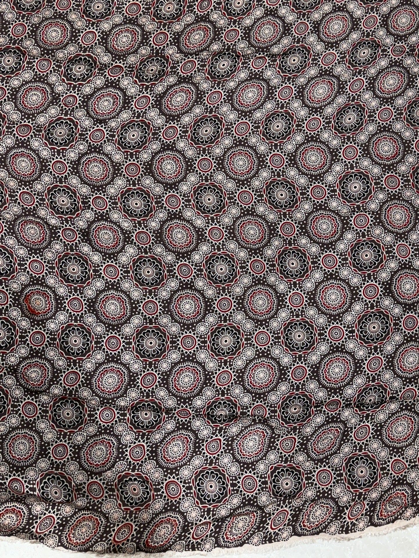 Ajrakh Plain Modal Silk Saree 03