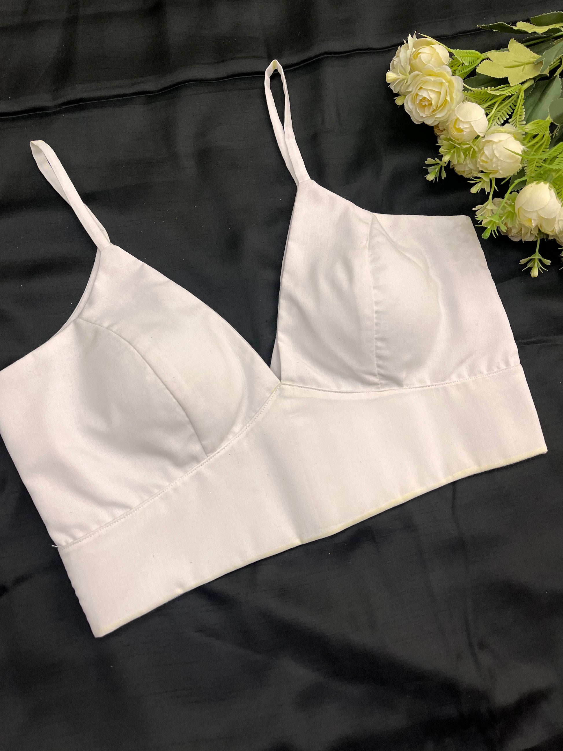 White Bralette Crop-Top Blouse – The Loom Store
