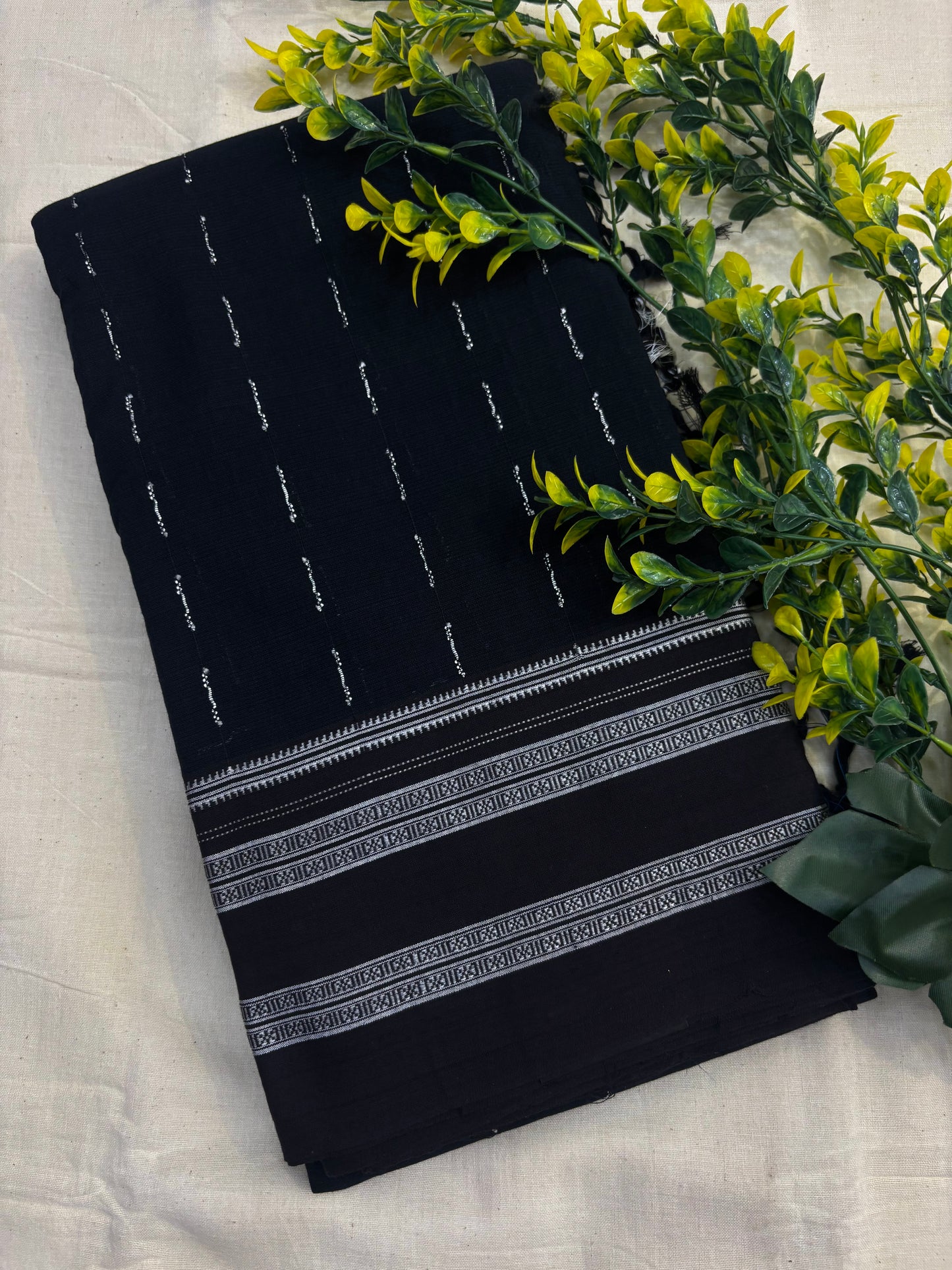 Black Aerolines Handloom Ilkal Saree