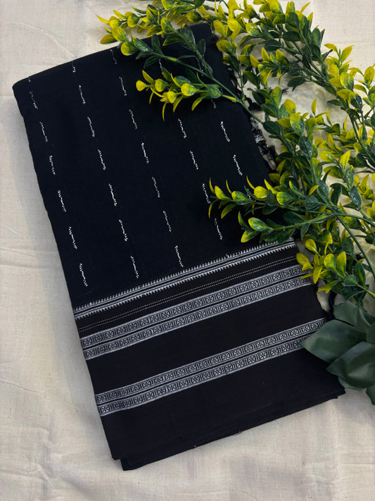 Black Aerolines Handloom Ilkal Saree