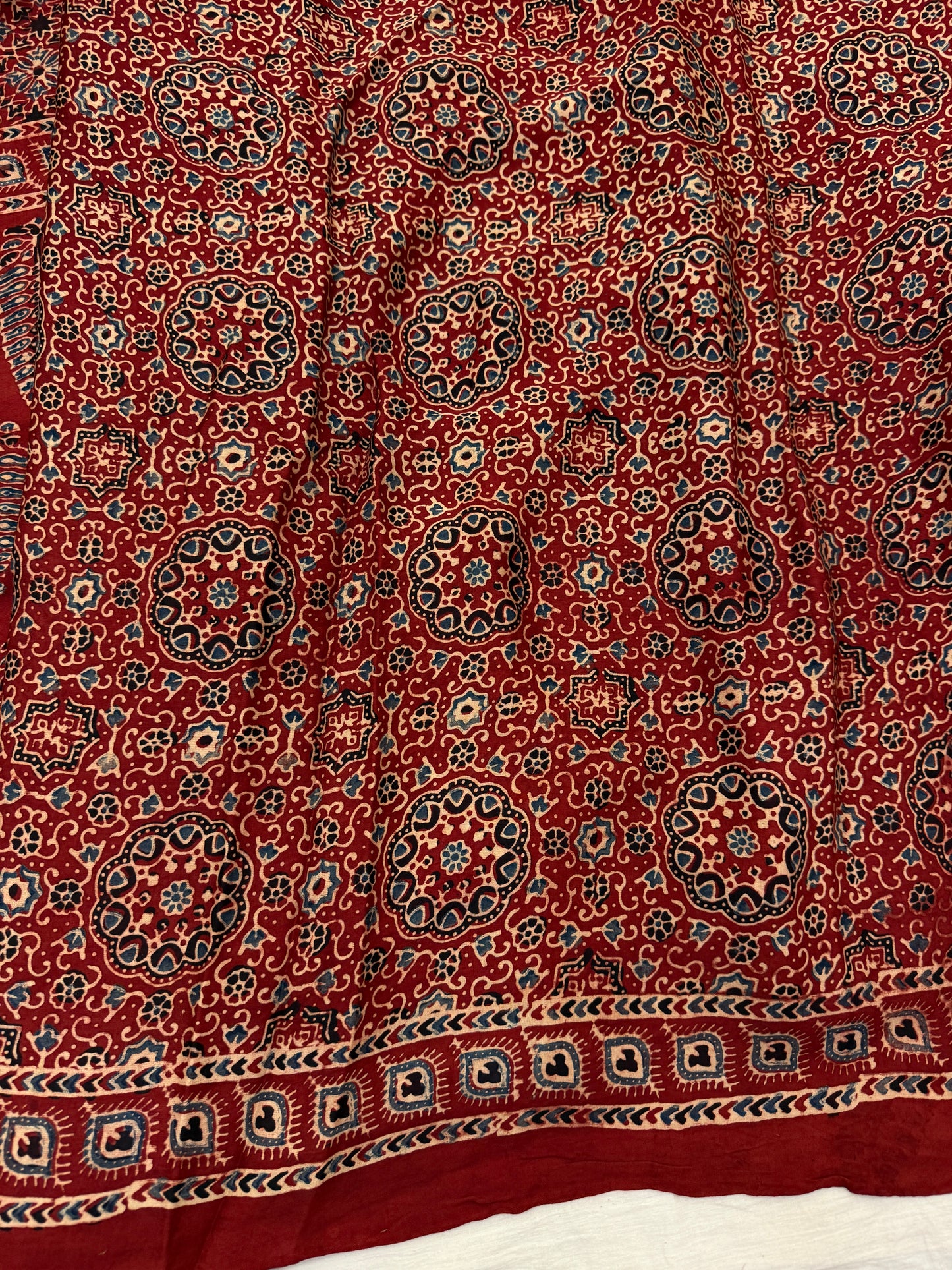 Mehru Ajrakh Modal Silk Saree