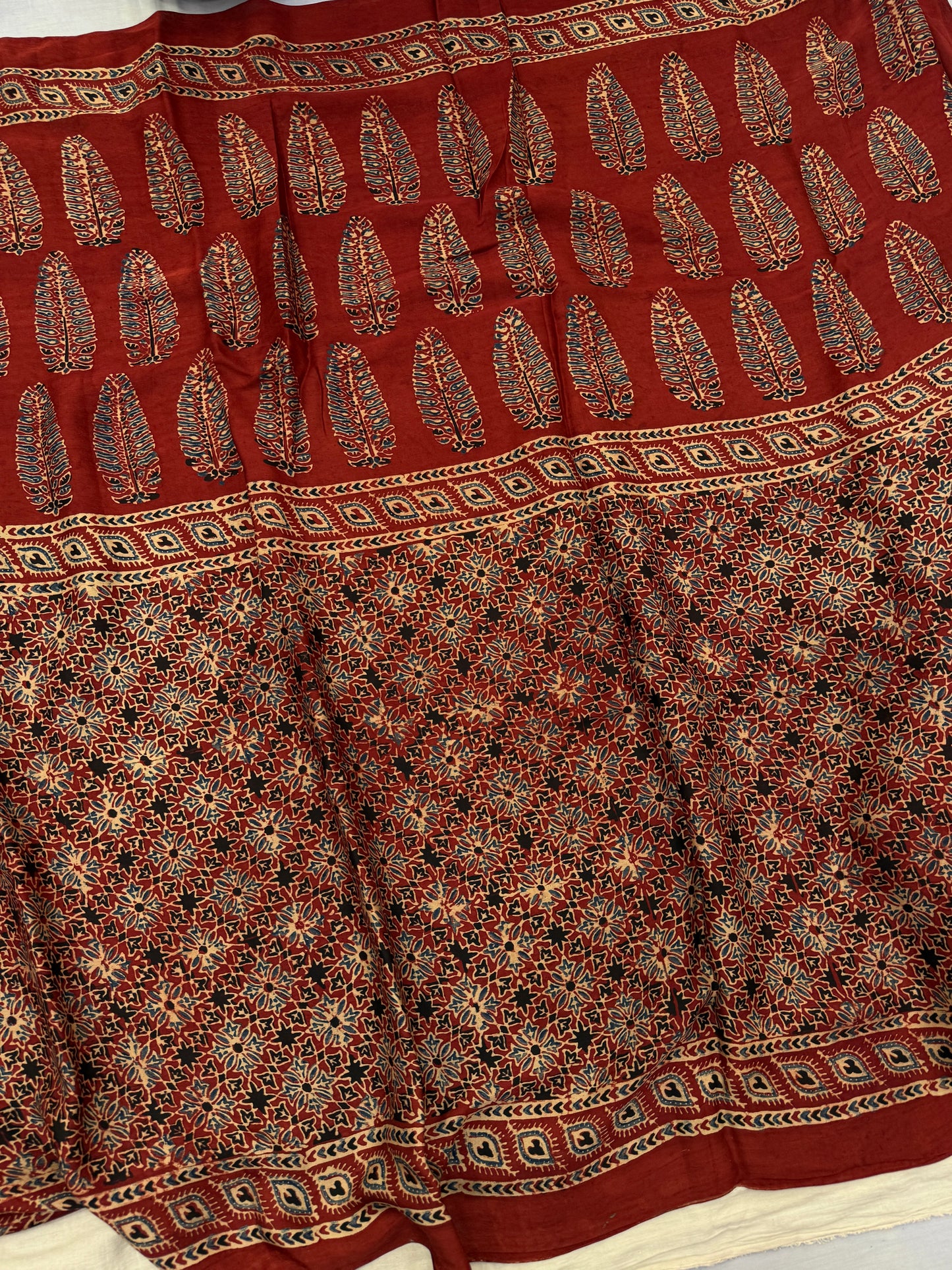 Mehru Ajrakh Modal Silk Saree