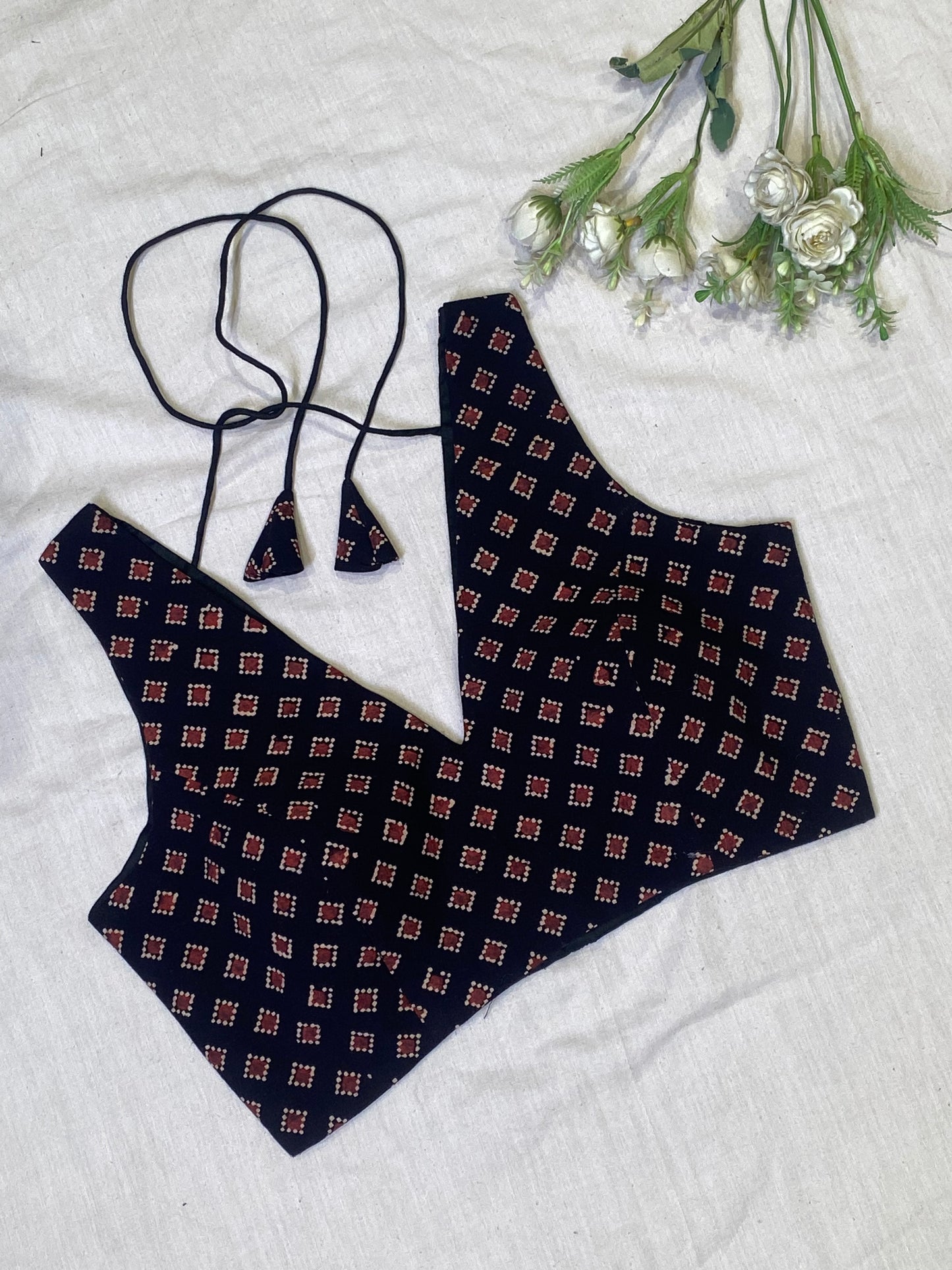 Rudra Square Ajrakh Blouse